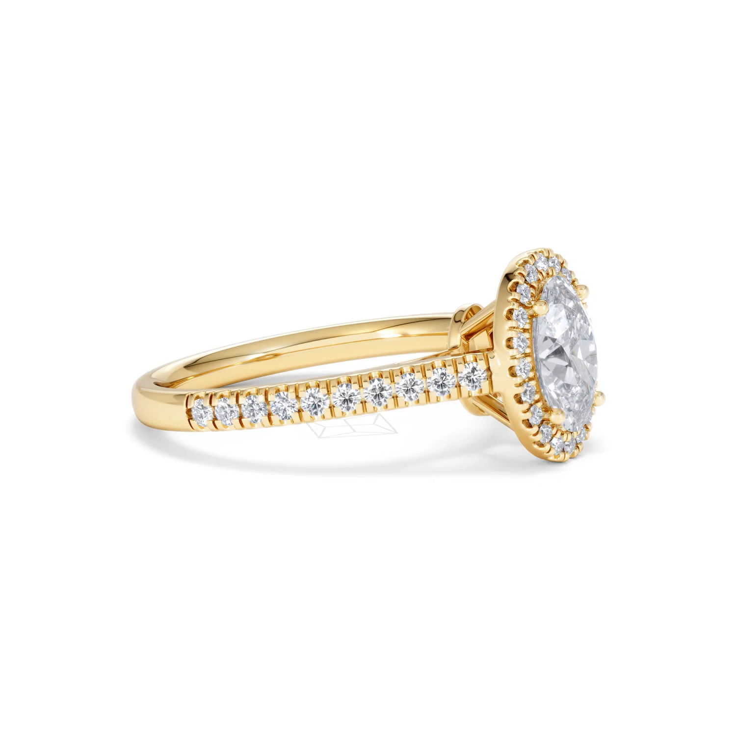 Georgina Lab Oval Diamond Halo Engagement Ring 18K Gold 1.55ct F/VS1 - Image 24