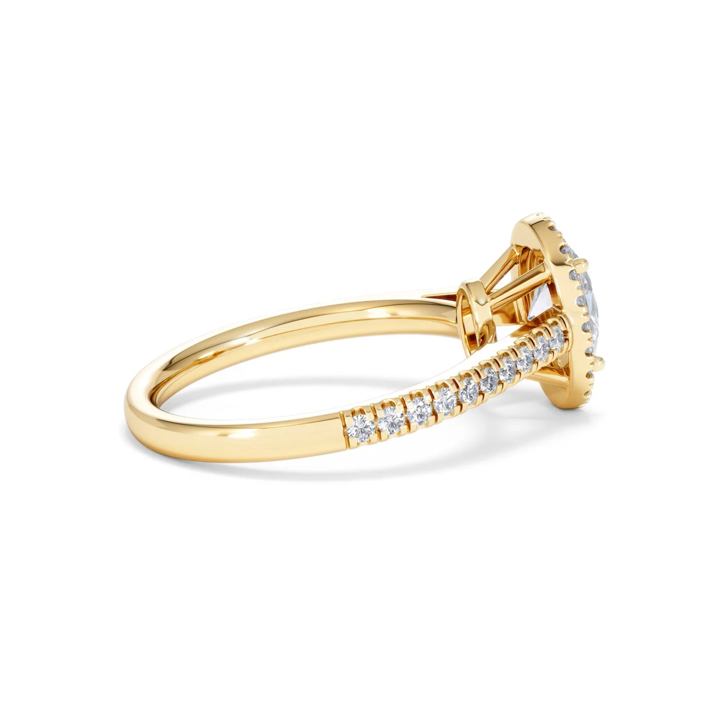 Georgina Lab Oval Diamond Halo Engagement Ring 18K Gold 1.55ct F/VS1 - Image 35