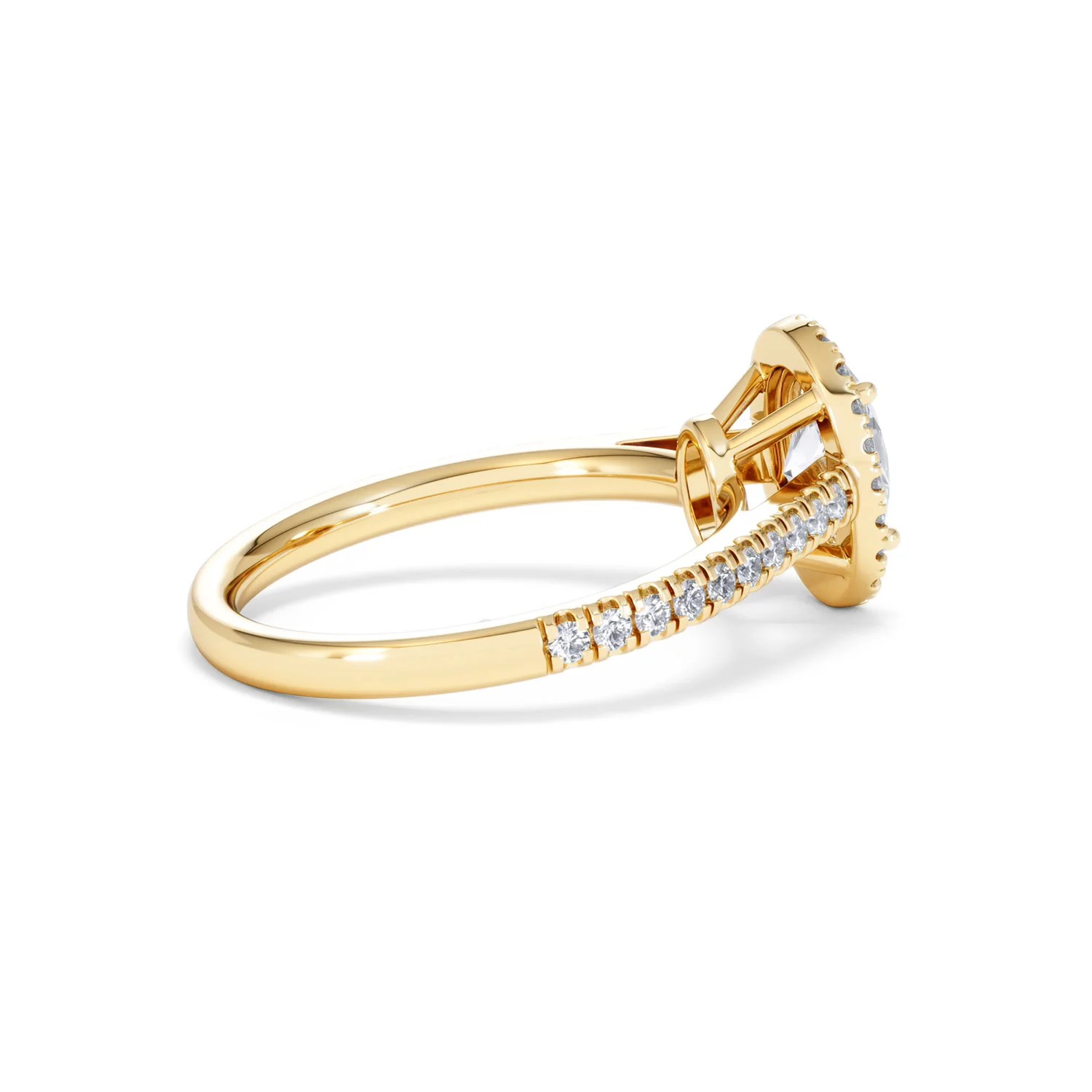Georgina Lab Oval Diamond Halo Engagement Ring 18K Gold 1.55ct F/VS1 - Image 36