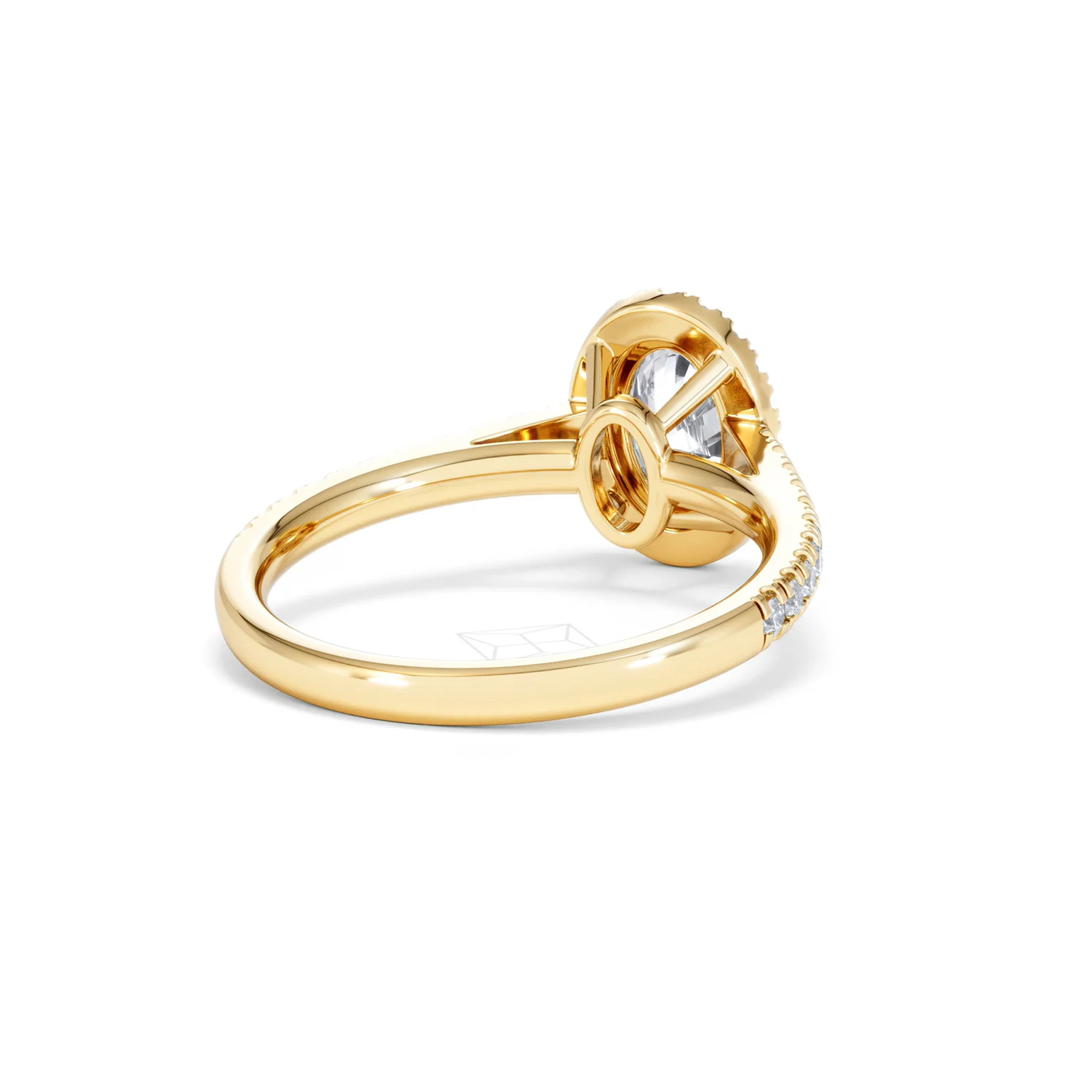 Georgina Lab Oval Diamond Halo Engagement Ring 18K Gold 1.55ct F/VS1 - Image 45