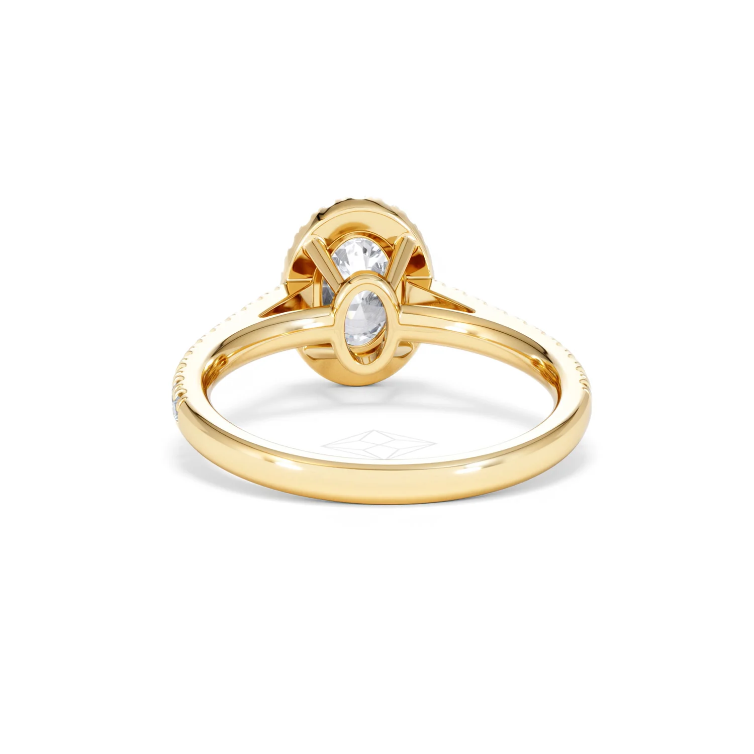 Georgina Lab Oval Diamond Halo Engagement Ring 18K Gold 1.55ct F/VS1 - Image 52