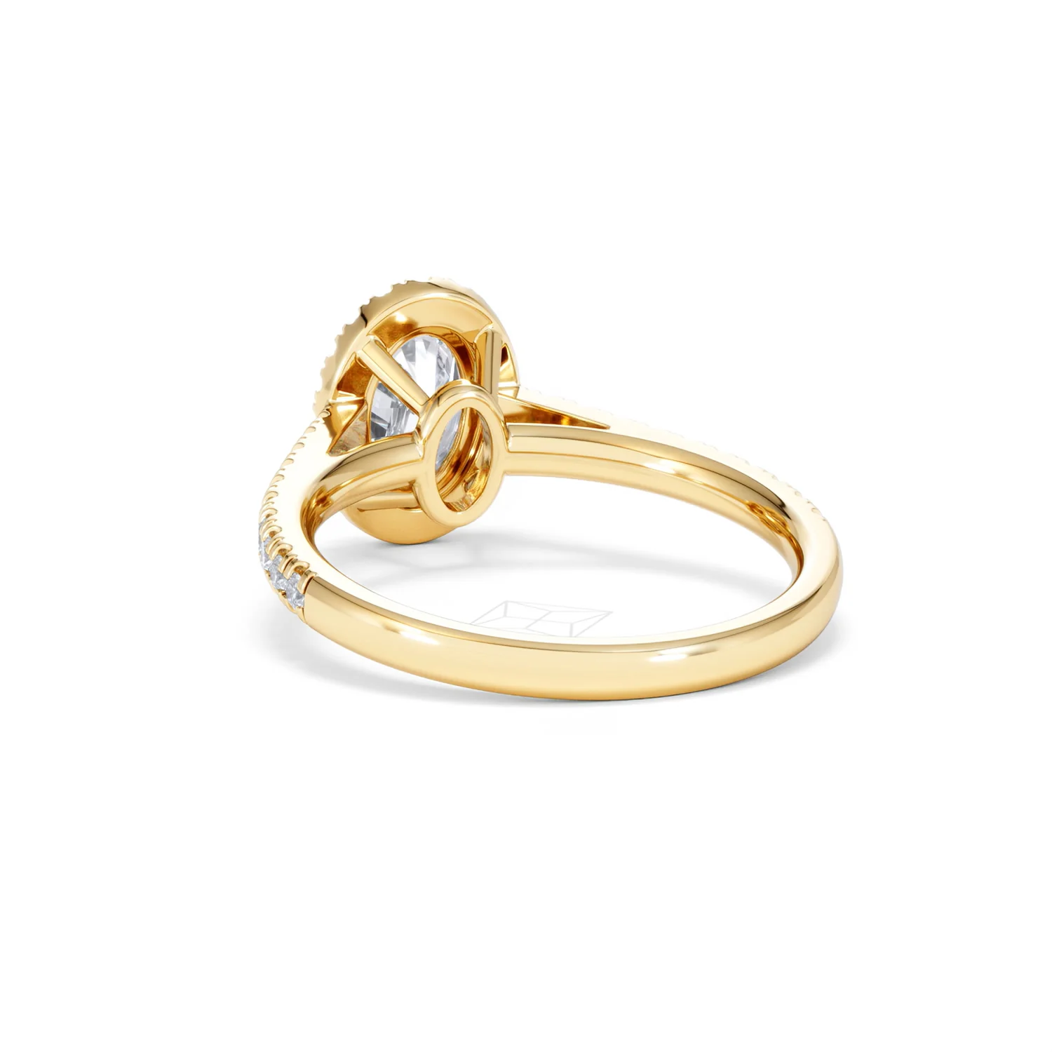 Georgina Lab Oval Diamond Halo Engagement Ring 18K Gold 1.55ct F/VS1 - Image 56