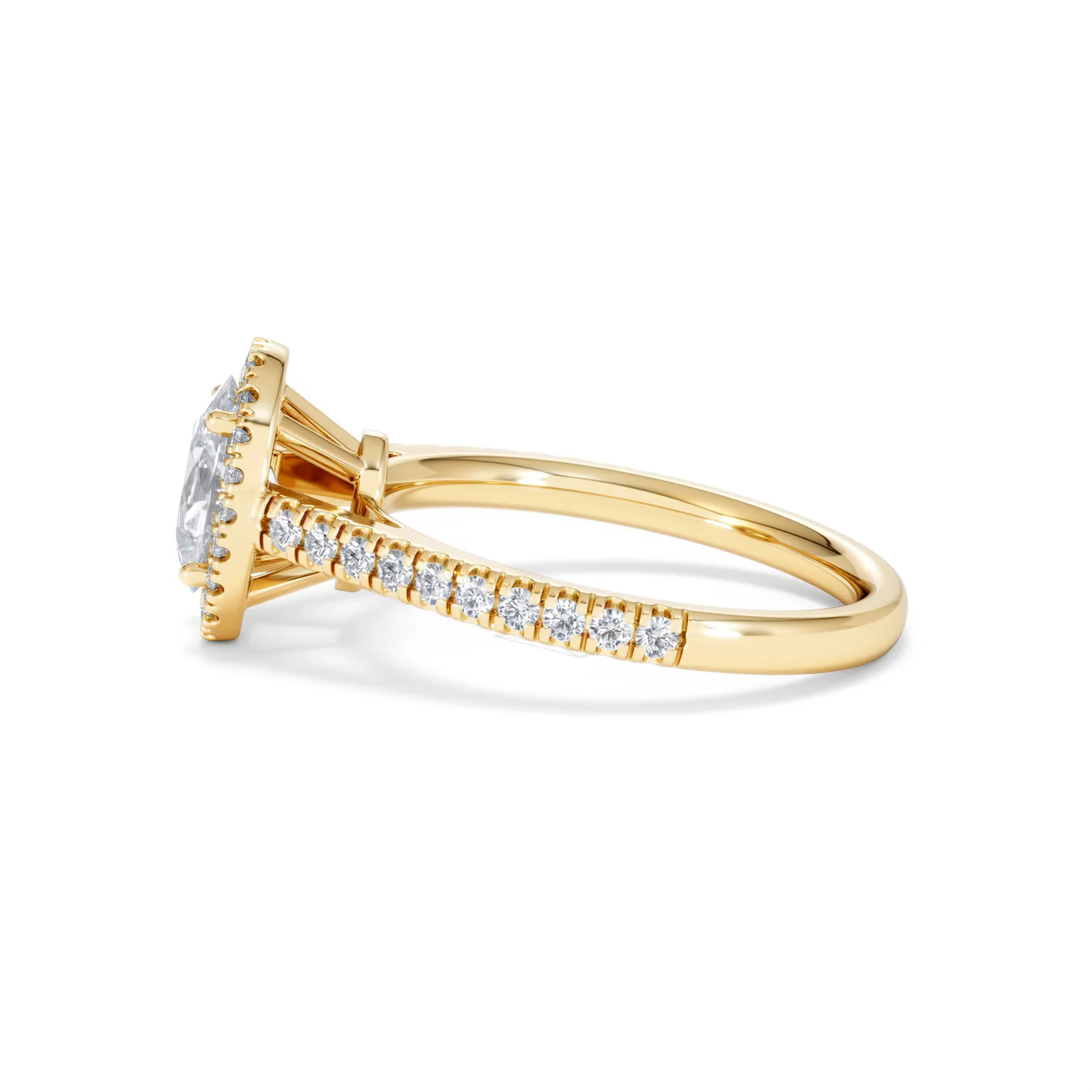 Georgina Lab Oval Diamond Halo Engagement Ring 18K Gold 1.55ct F/VS1 - Image 71