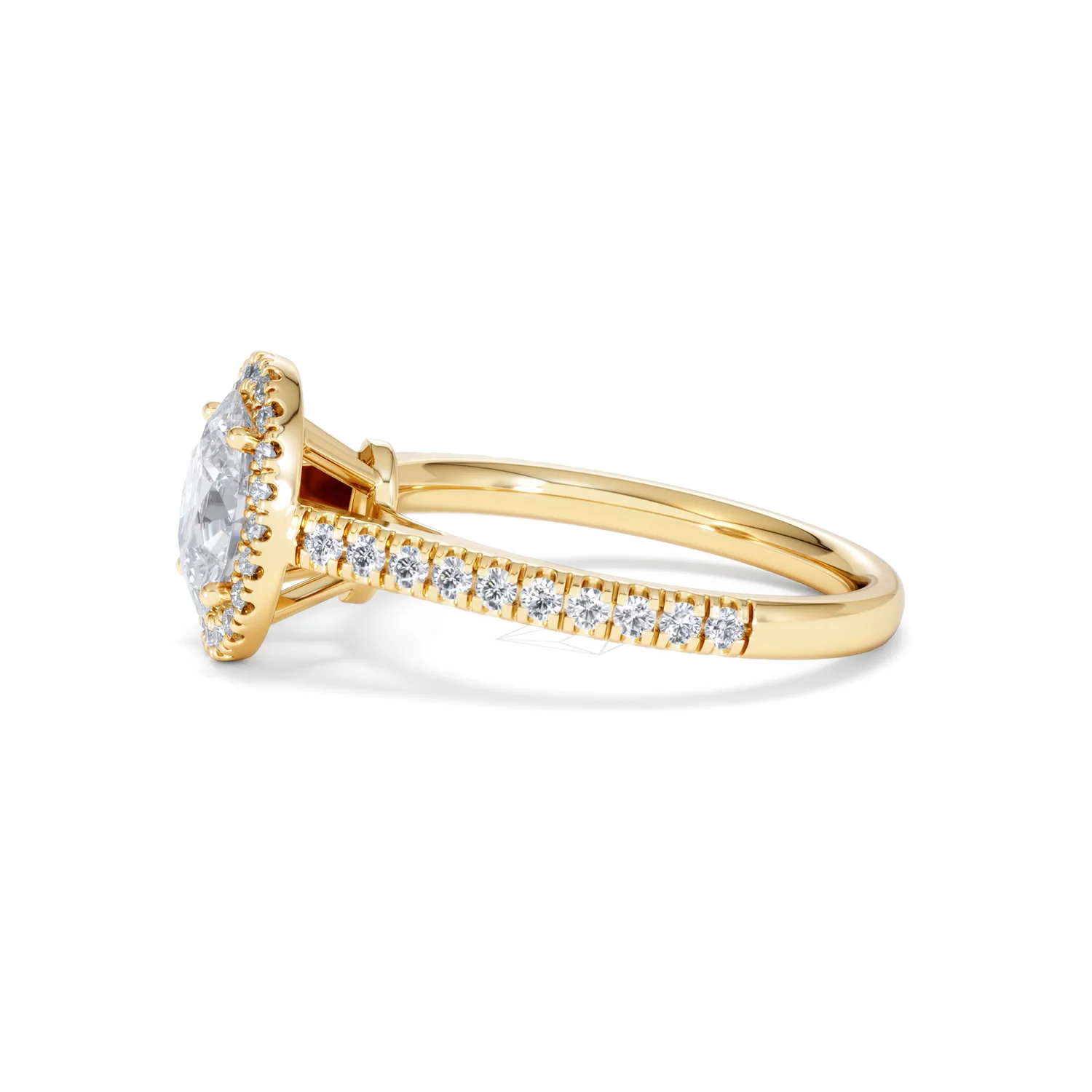 Georgina Lab Oval Diamond Halo Engagement Ring 18K Gold 1.55ct F/VS1 - Image 74
