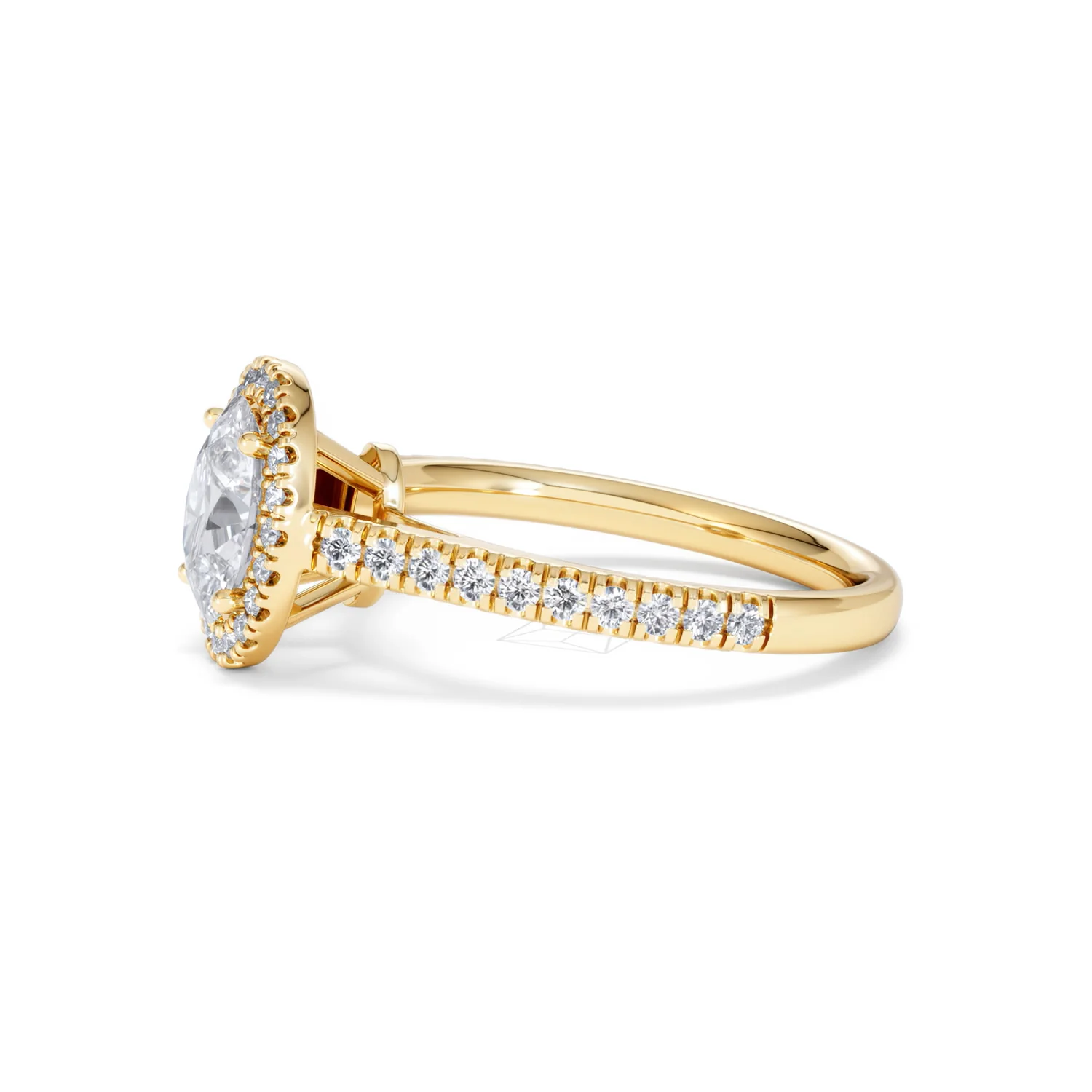 Georgina Lab Oval Diamond Halo Engagement Ring 18K Gold 1.55ct F/VS1 - Image 75