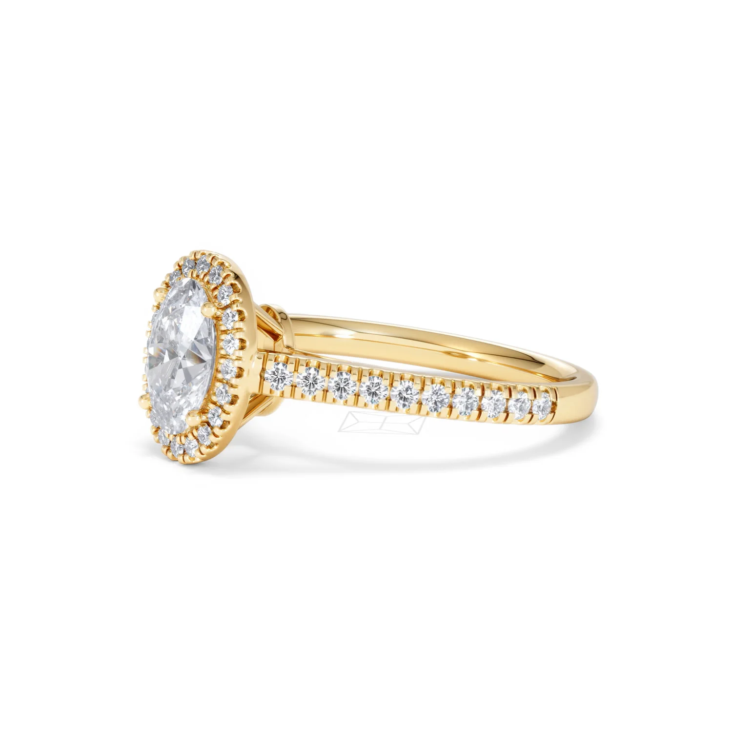 Georgina Lab Oval Diamond Halo Engagement Ring 18K Gold 1.55ct F/VS1 - Image 79