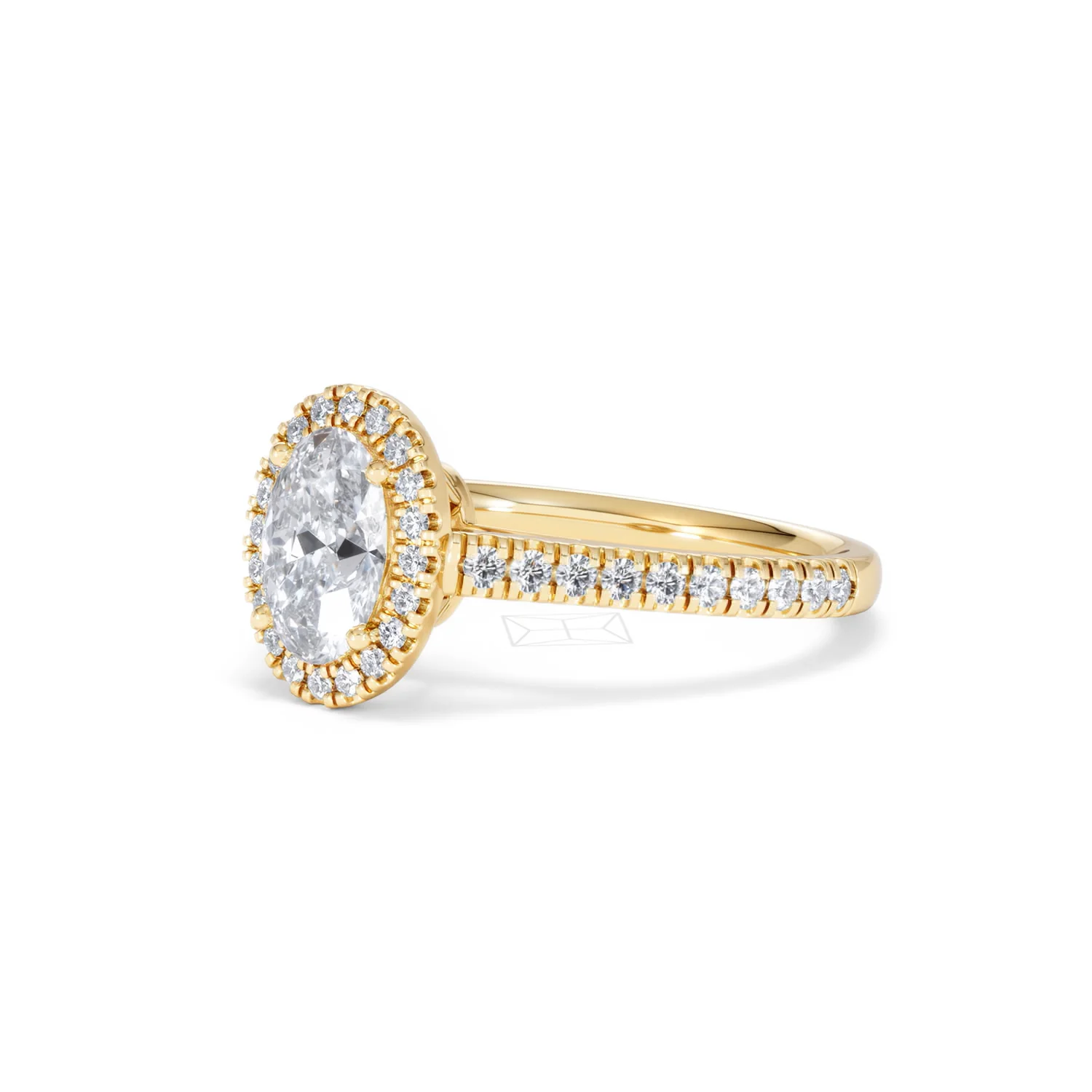 Georgina Lab Oval Diamond Halo Engagement Ring 18K Gold 1.55ct F/VS1 - Image 82