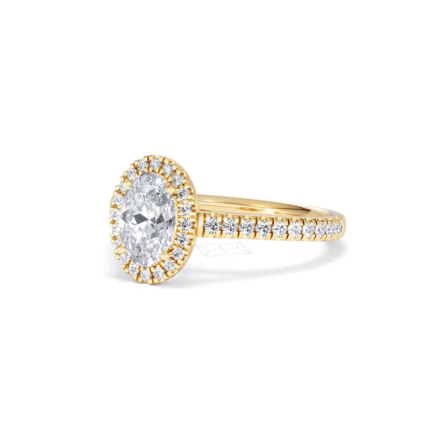 Georgina Lab Oval Diamond Halo Engagement Ring 18K Gold 1.55ct F/VS1 - Image 84