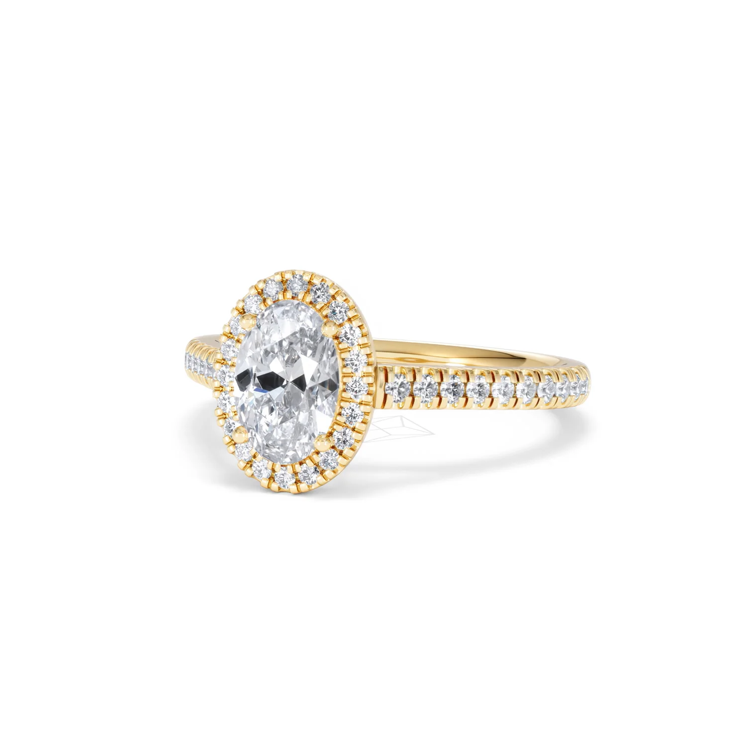 Georgina Lab Oval Diamond Halo Engagement Ring 18K Gold 1.55ct F/VS1 - Image 86
