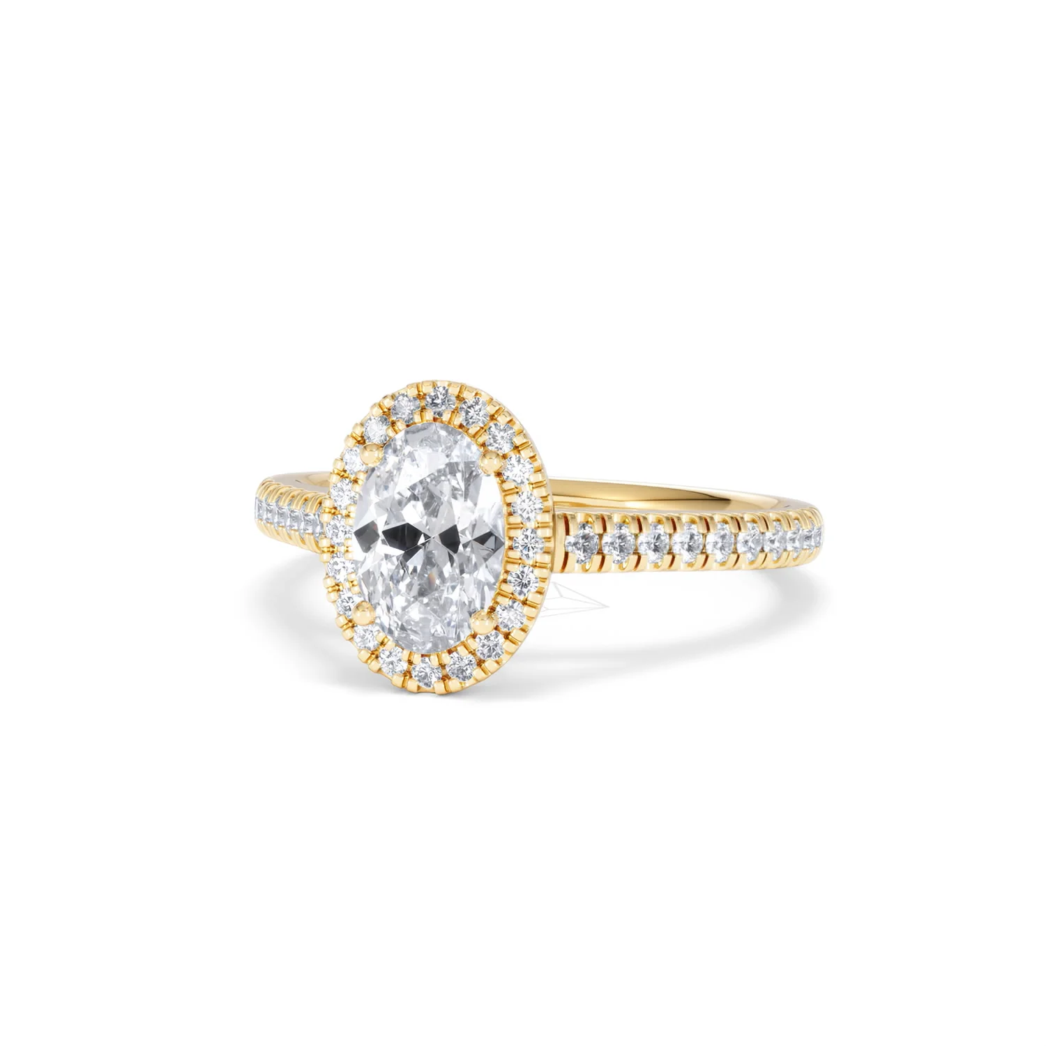 Georgina Lab Oval Diamond Halo Engagement Ring 18K Gold 1.55ct F/VS1 - Image 87