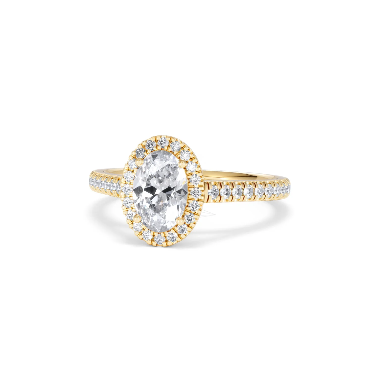 Georgina Lab Oval Diamond Halo Engagement Ring 18K Gold 1.55ct F/VS1 - Image 88