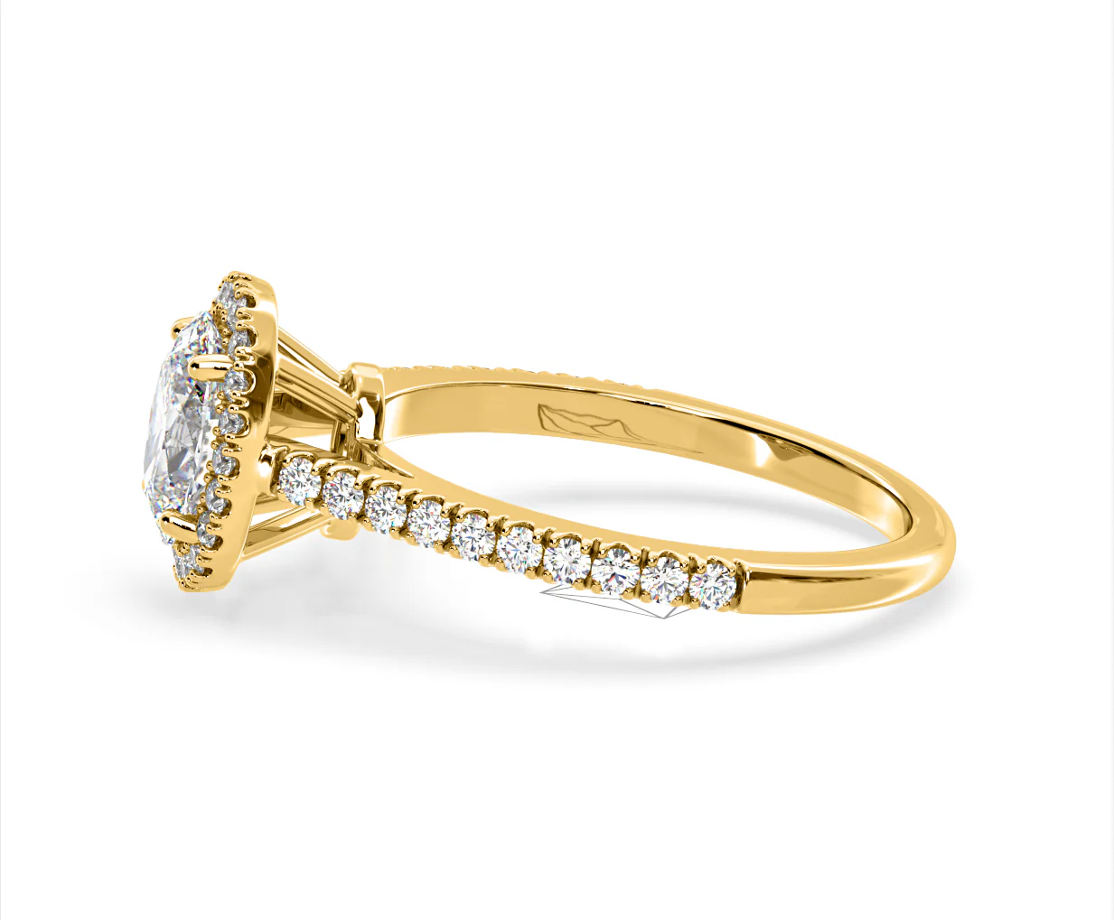 Georgina Lab Oval Diamond Halo Engagement Ring 18K Gold 2.05ct F/VS1 - Image 105