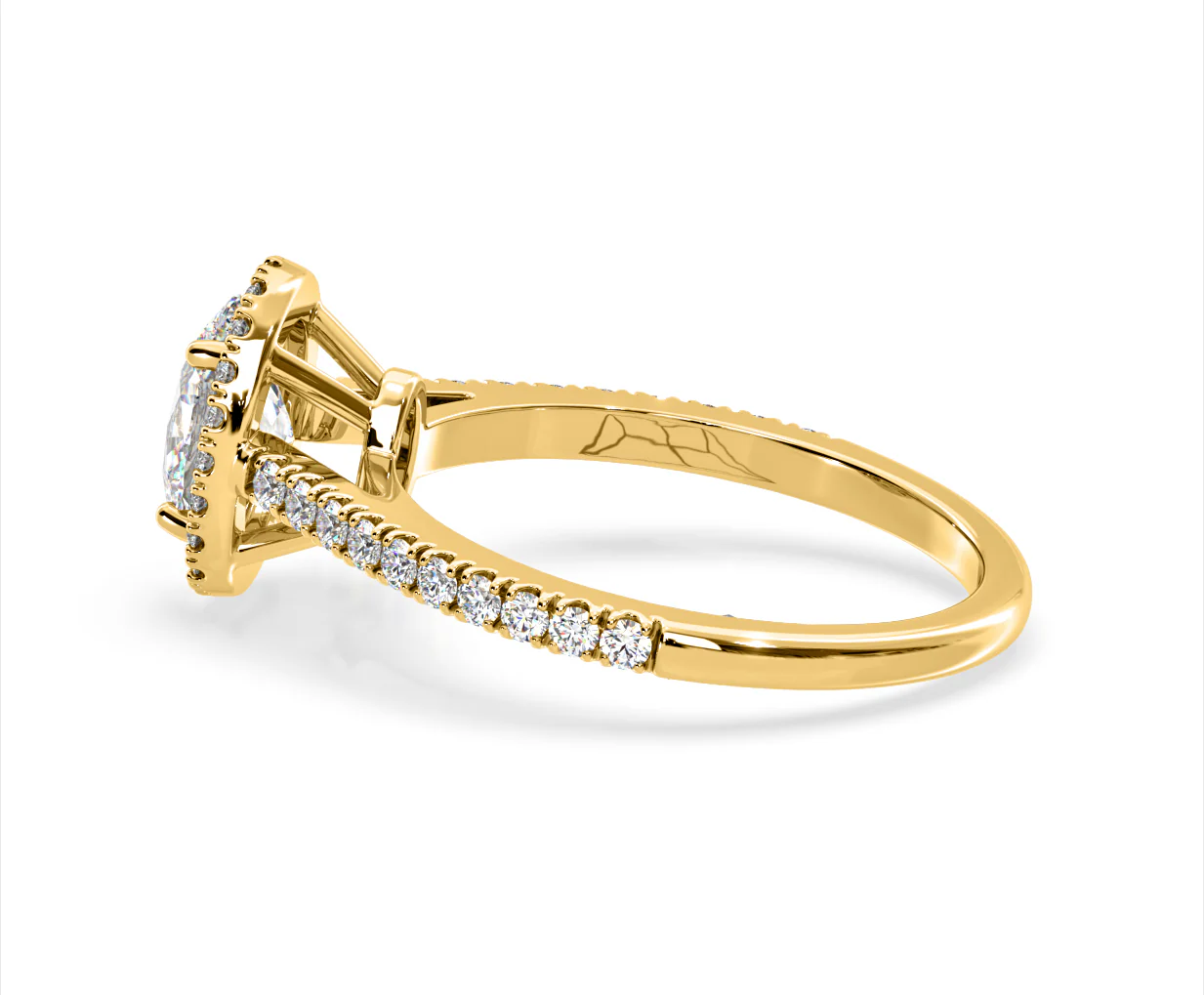 Georgina Lab Oval Diamond Halo Engagement Ring 18K Gold 2.05ct F/VS1 - Image 110