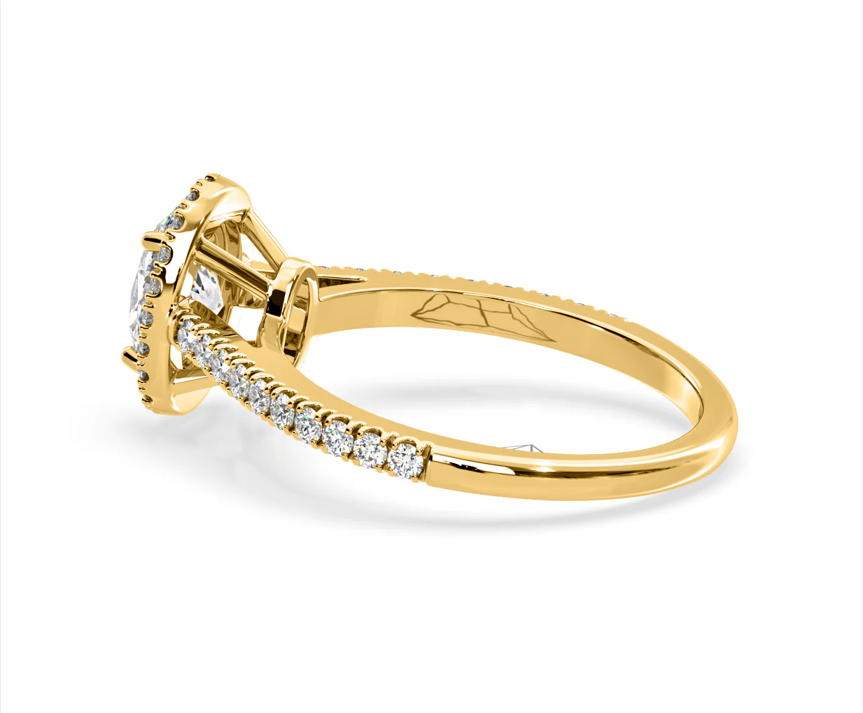 Georgina Lab Oval Diamond Halo Engagement Ring 18K Gold 2.05ct F/VS1 - Image 112