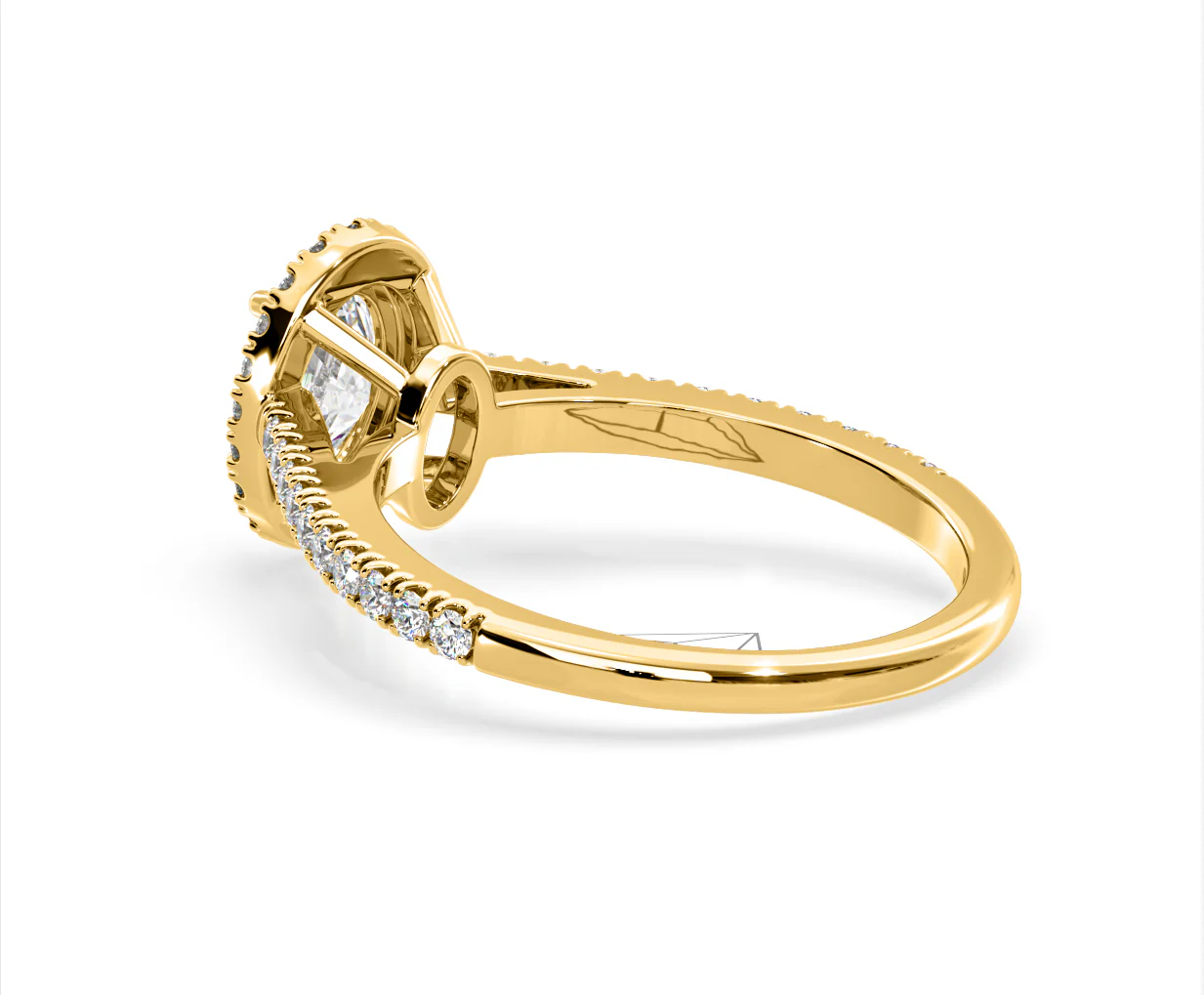 Georgina Lab Oval Diamond Halo Engagement Ring 18K Gold 2.05ct F/VS1 - Image 116
