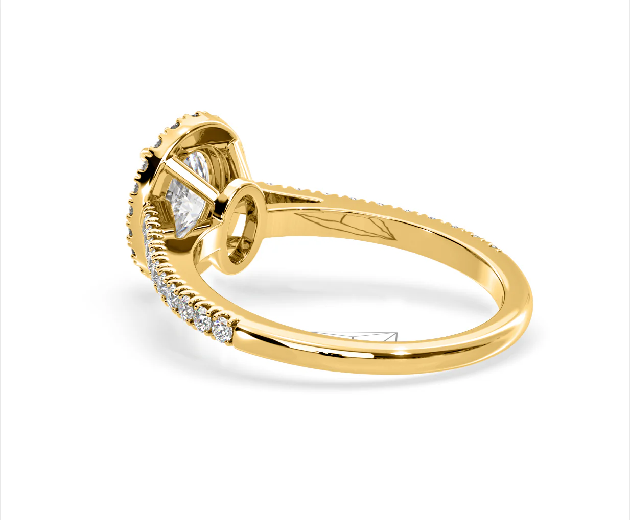 Georgina Lab Oval Diamond Halo Engagement Ring 18K Gold 2.05ct F/VS1 - Image 117