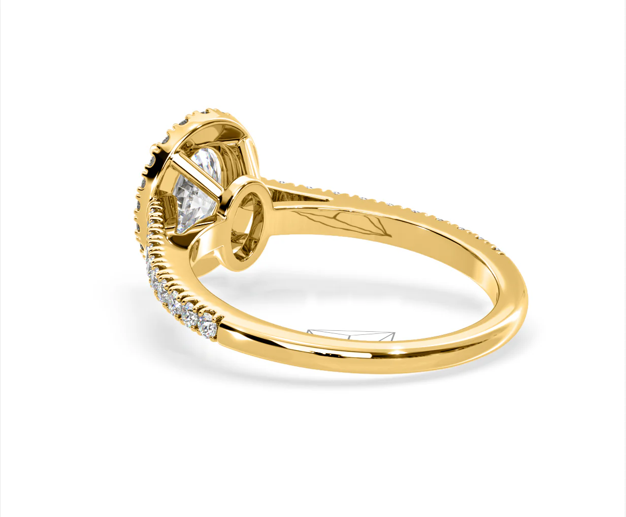 Georgina Lab Oval Diamond Halo Engagement Ring 18K Gold 2.05ct F/VS1 - Image 118