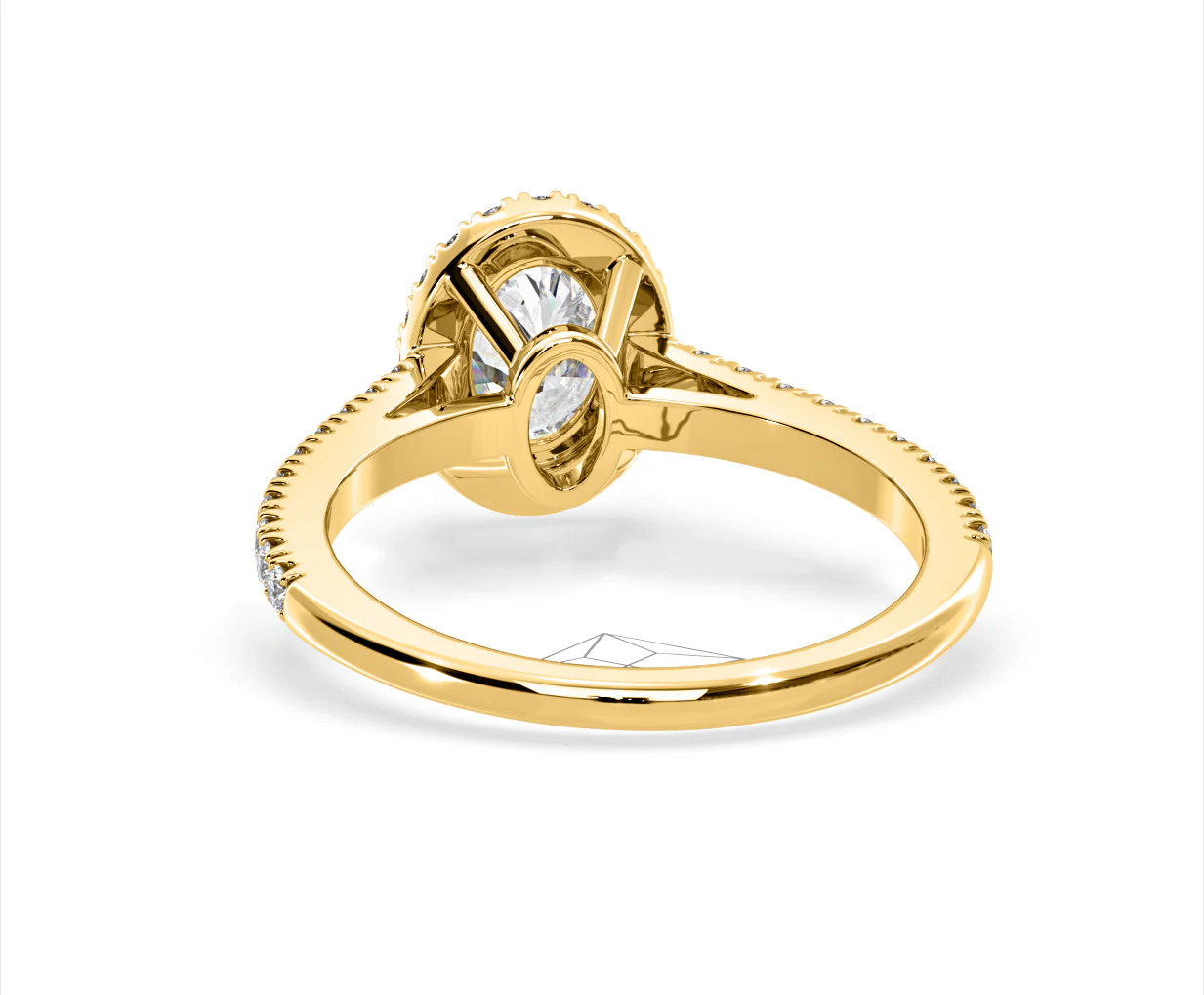 Georgina Lab Oval Diamond Halo Engagement Ring 18K Gold 2.05ct F/VS1 - Image 124