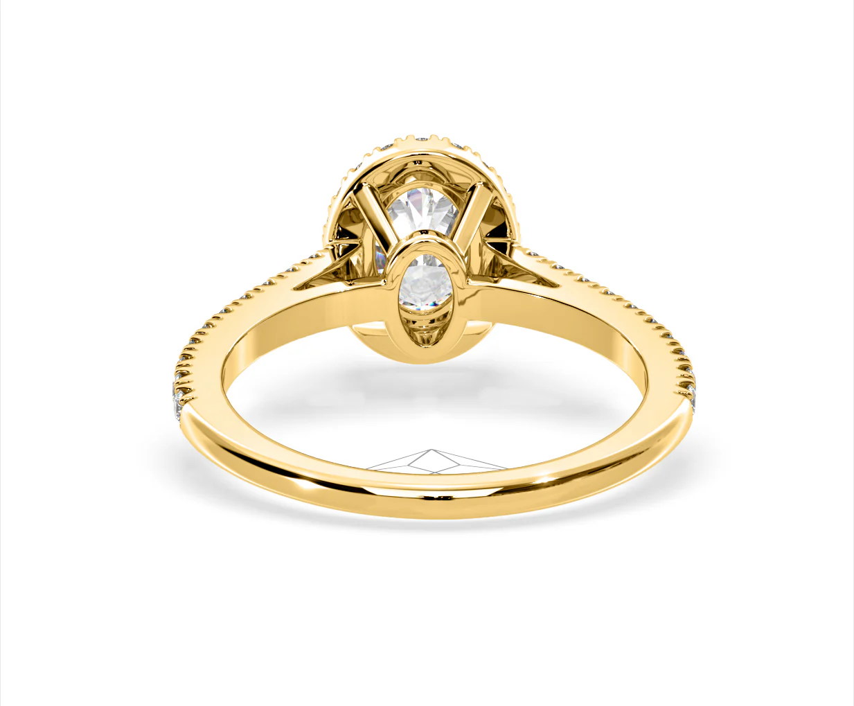 Georgina Lab Oval Diamond Halo Engagement Ring 18K Gold 2.05ct F/VS1 - Image 126