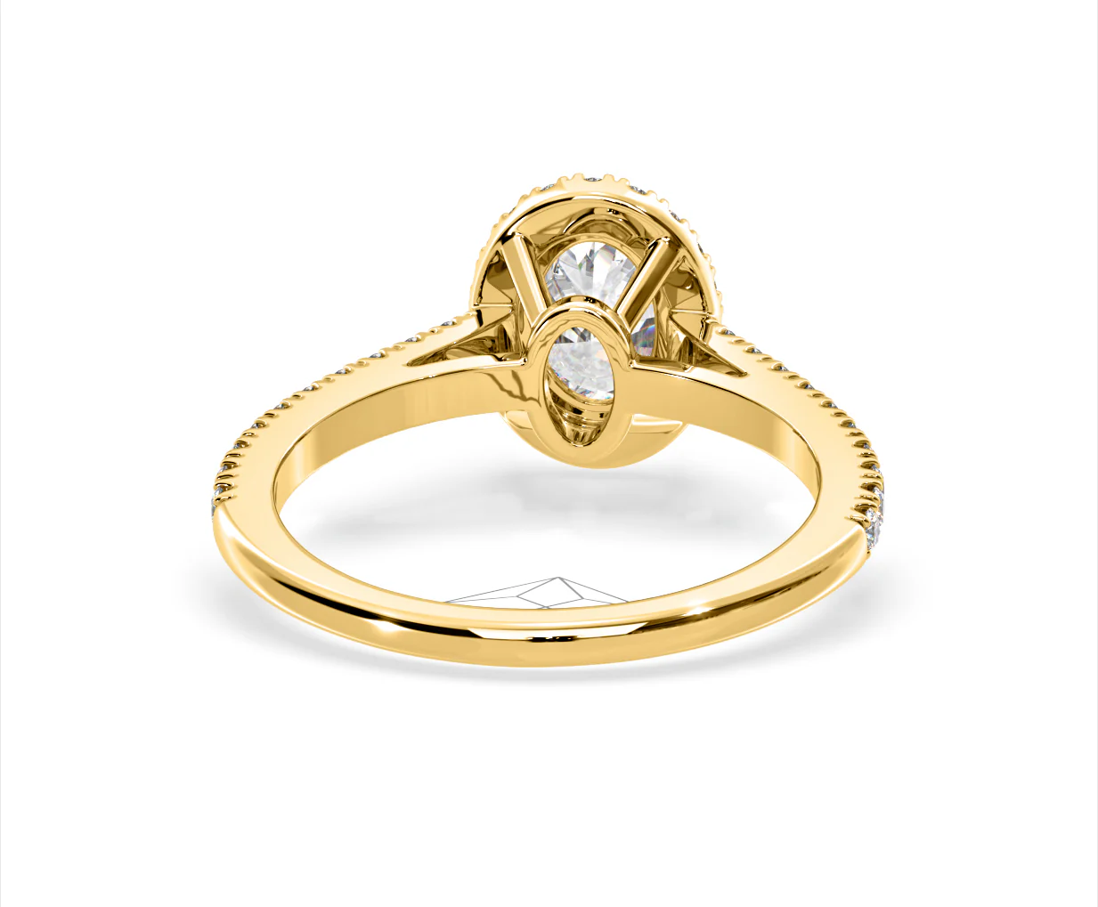 Georgina Lab Oval Diamond Halo Engagement Ring 18K Gold 2.05ct F/VS1 - Image 128