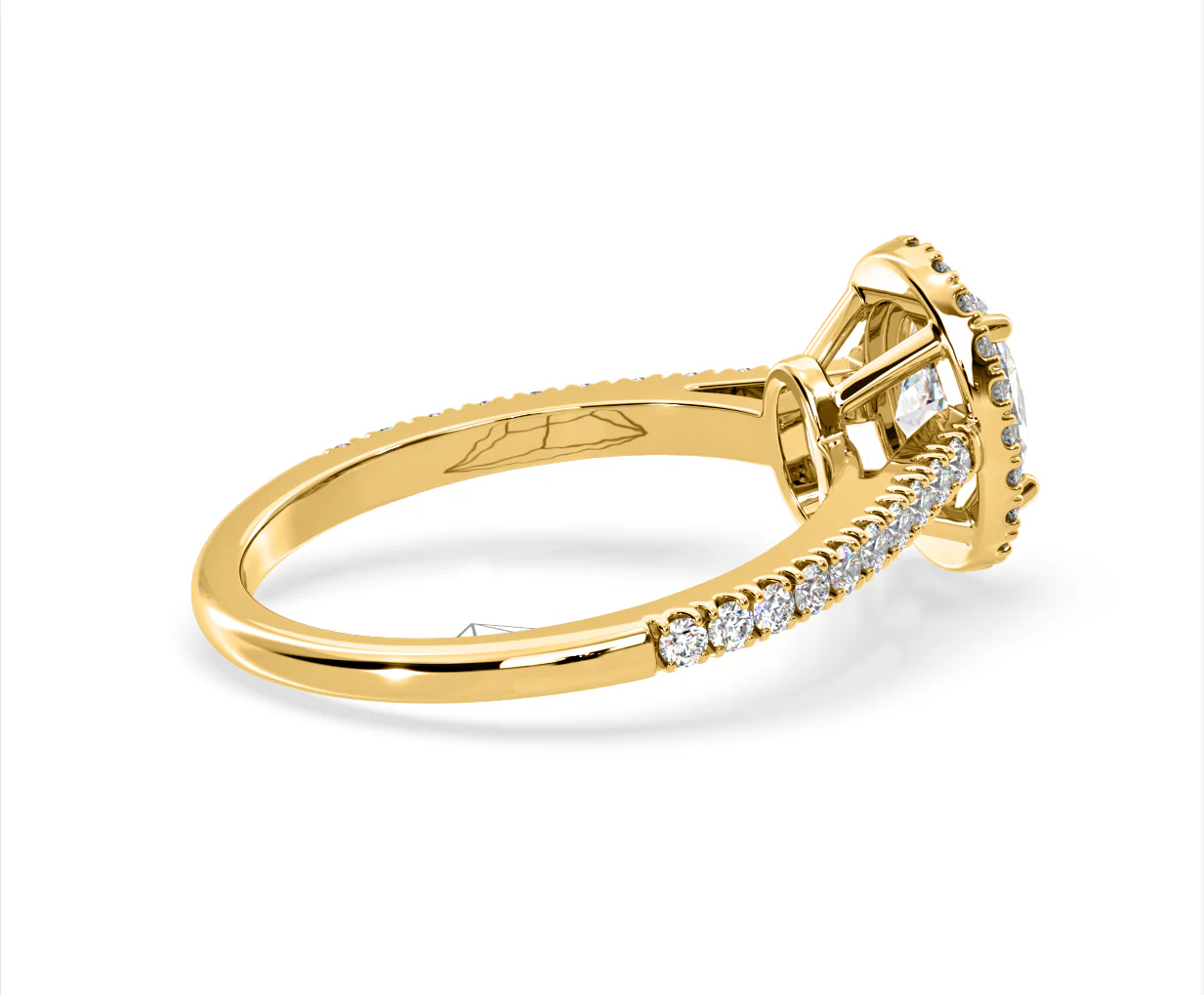 Georgina Lab Oval Diamond Halo Engagement Ring 18K Gold 2.05ct F/VS1 - Image 140
