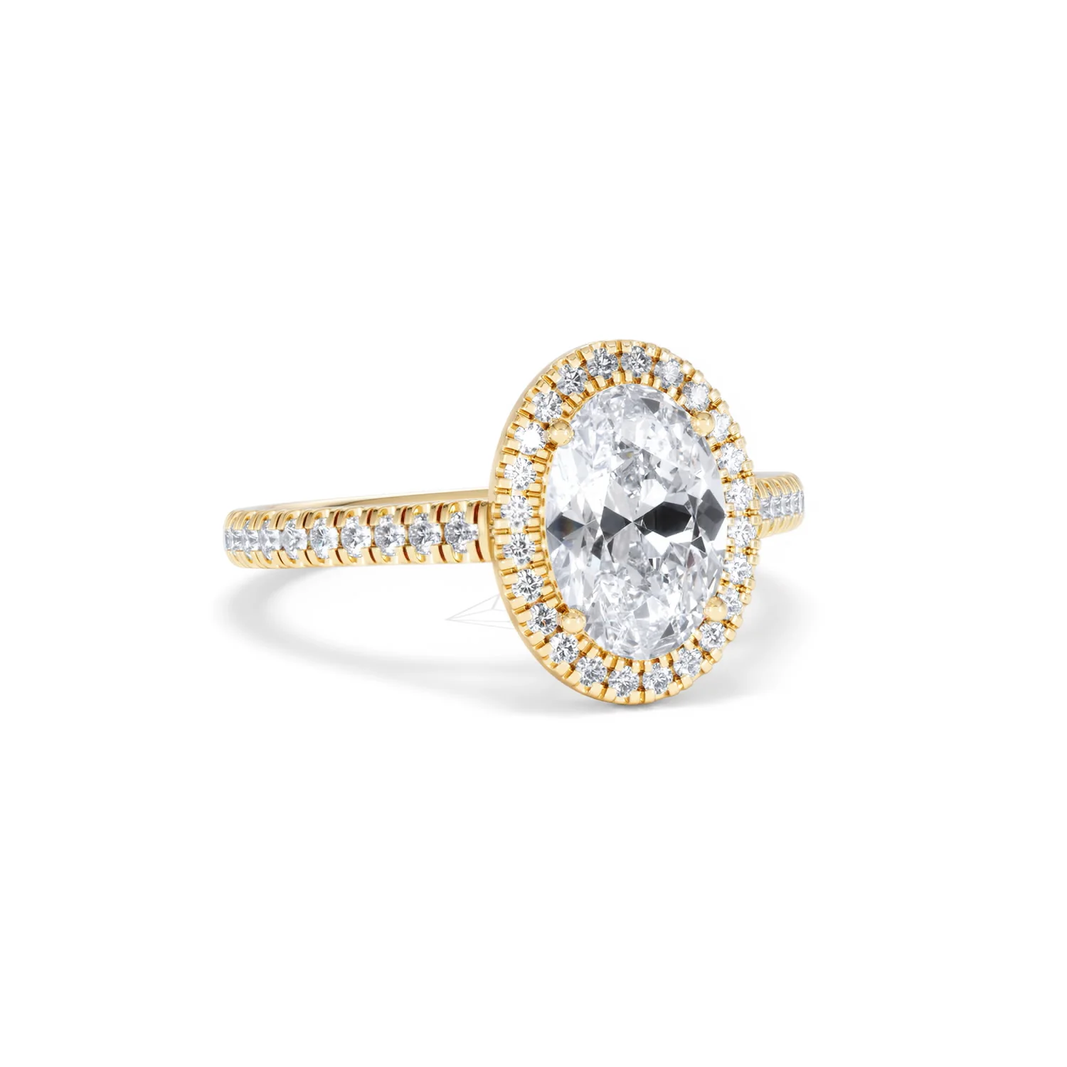 Georgina Lab Oval Diamond Halo Engagement Ring 18K Gold 2.05ct F/VS1 - Image 15