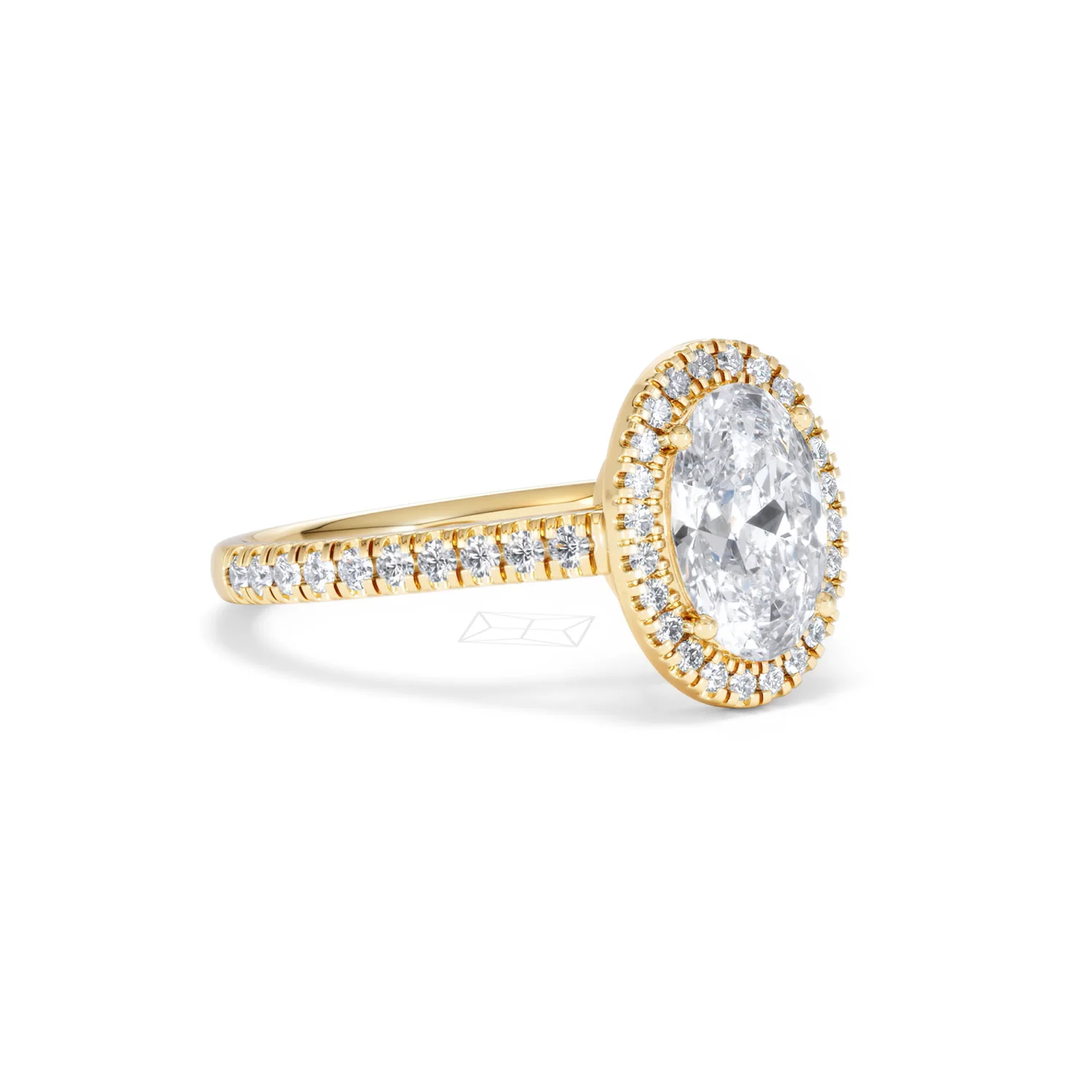 Georgina Lab Oval Diamond Halo Engagement Ring 18K Gold 2.05ct F/VS1 - Image 19