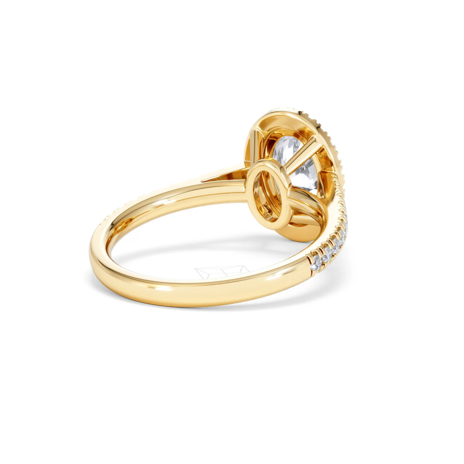 Georgina Lab Oval Diamond Halo Engagement Ring 18K Gold 2.05ct F/VS1 - Image 44