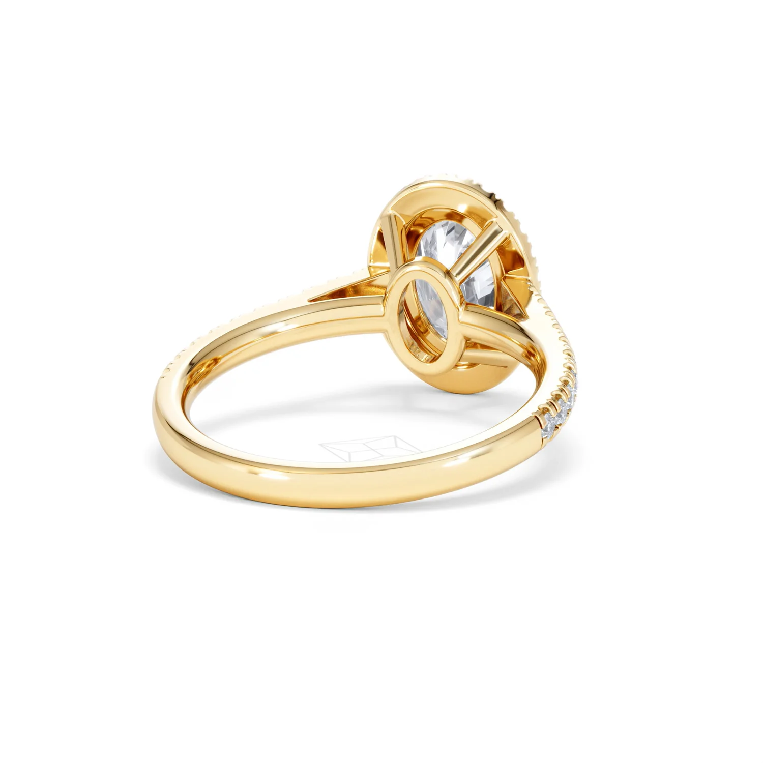Georgina Lab Oval Diamond Halo Engagement Ring 18K Gold 2.05ct F/VS1 - Image 46