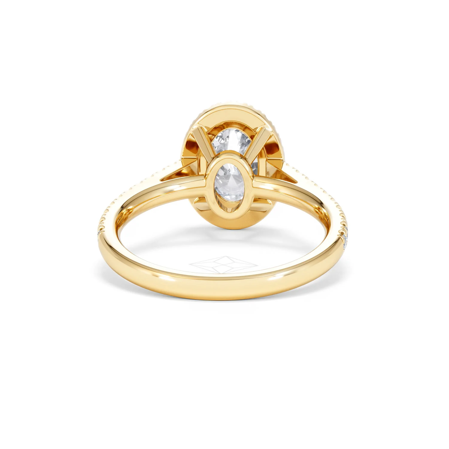 Georgina Lab Oval Diamond Halo Engagement Ring 18K Gold 2.05ct F/VS1 - Image 50