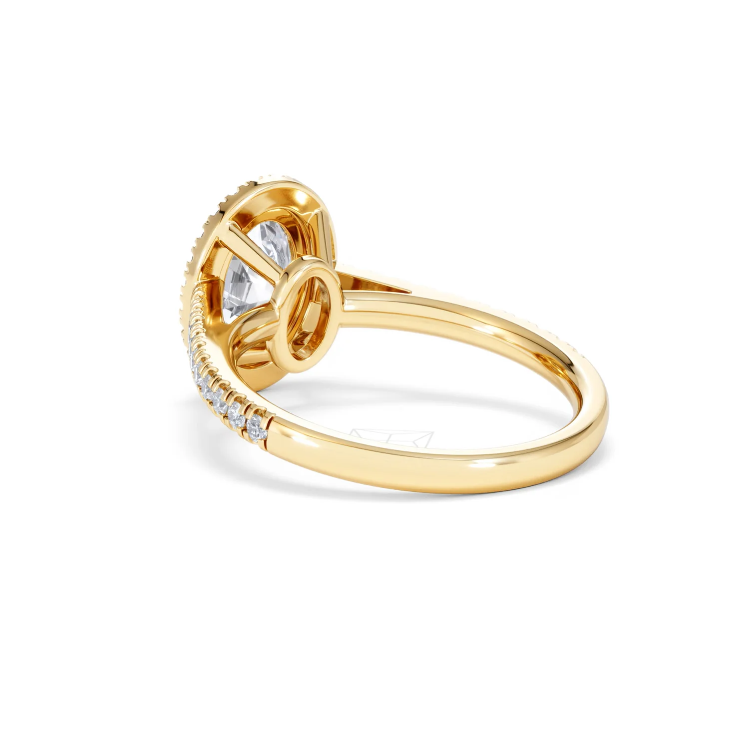 Georgina Lab Oval Diamond Halo Engagement Ring 18K Gold 2.05ct F/VS1 - Image 59