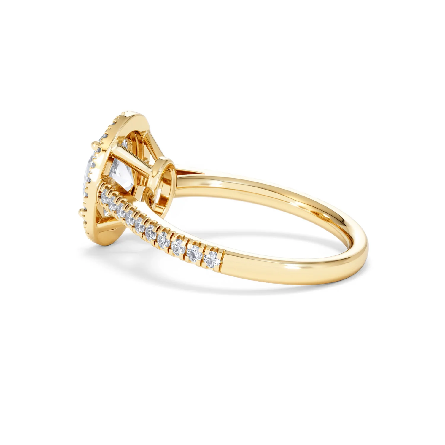 Georgina Lab Oval Diamond Halo Engagement Ring 18K Gold 2.05ct F/VS1 - Image 65