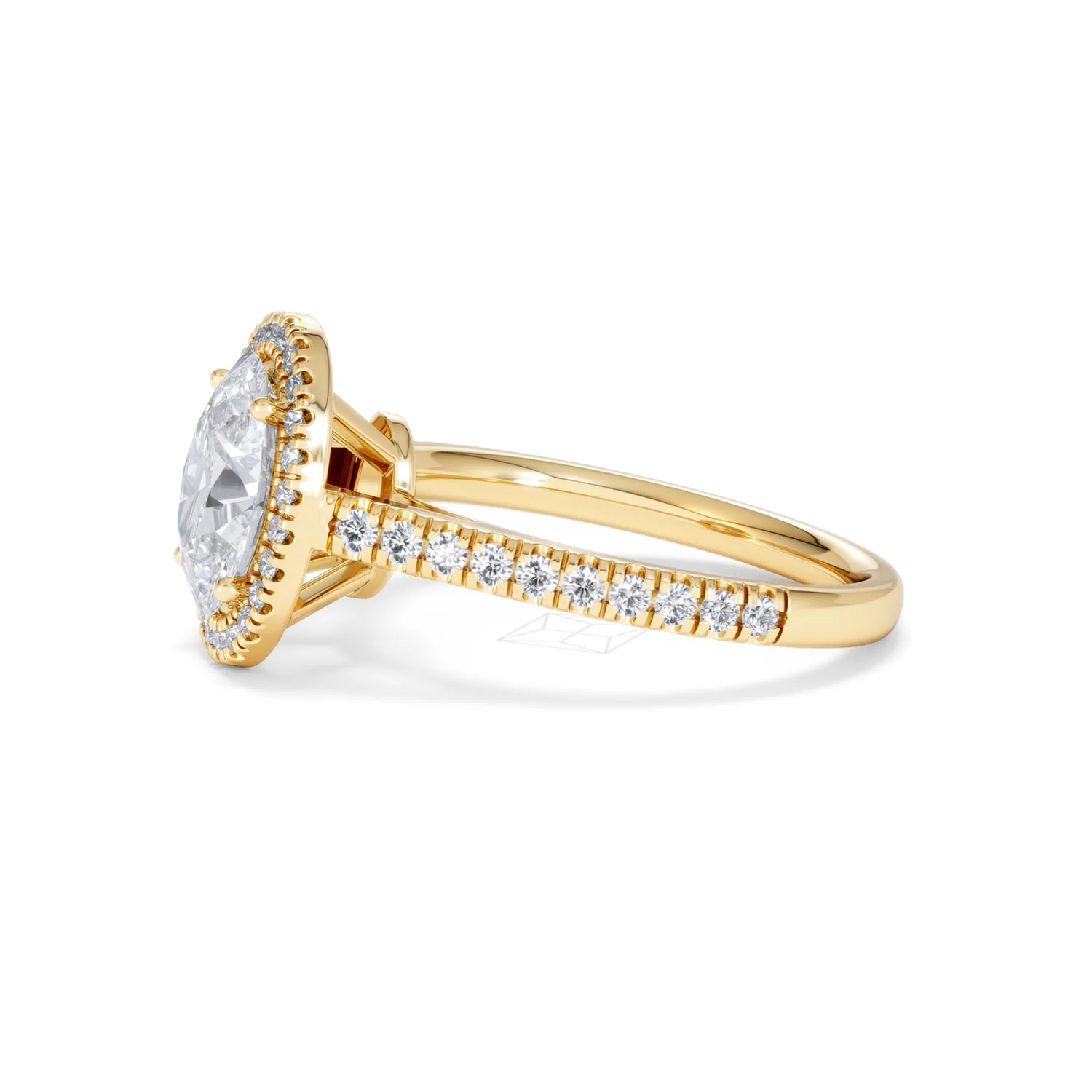 Georgina Lab Oval Diamond Halo Engagement Ring 18K Gold 2.05ct F/VS1 - Image 75
