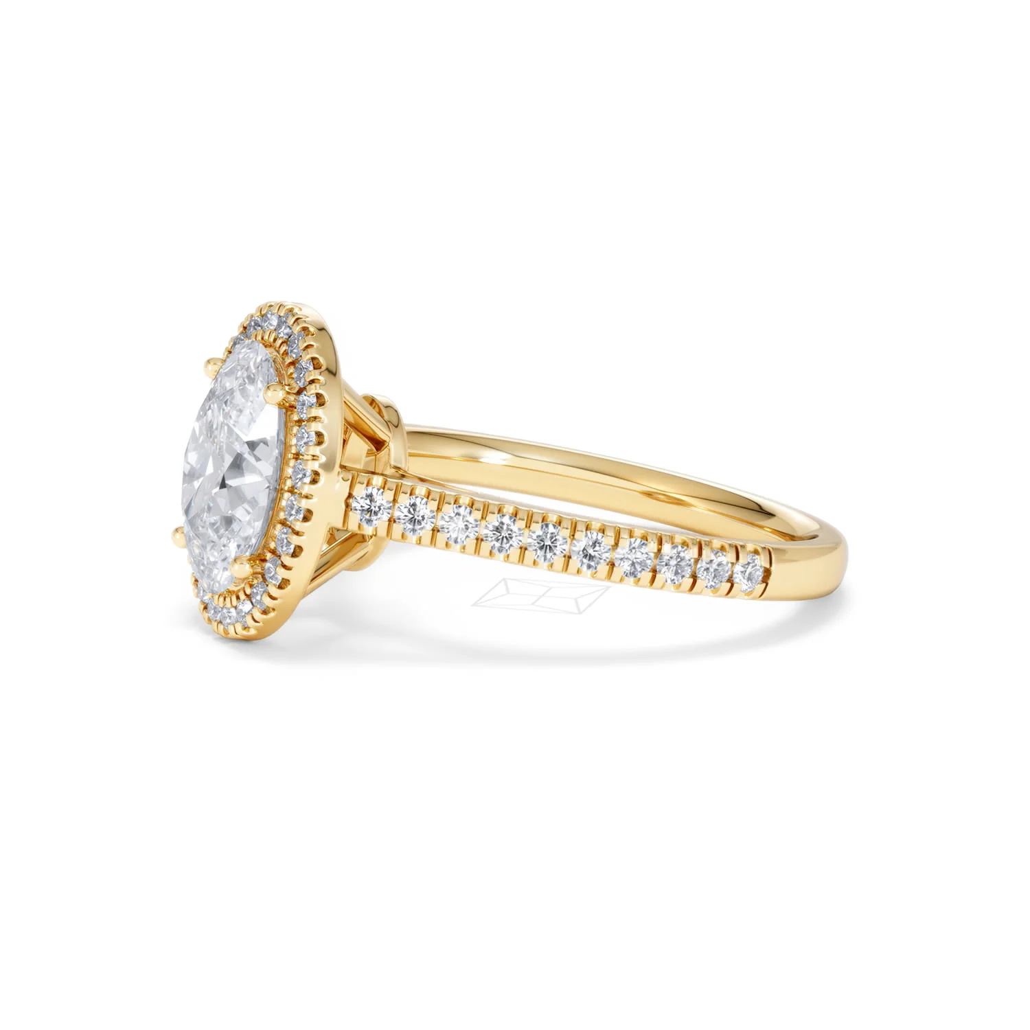 Georgina Lab Oval Diamond Halo Engagement Ring 18K Gold 2.05ct F/VS1 - Image 77