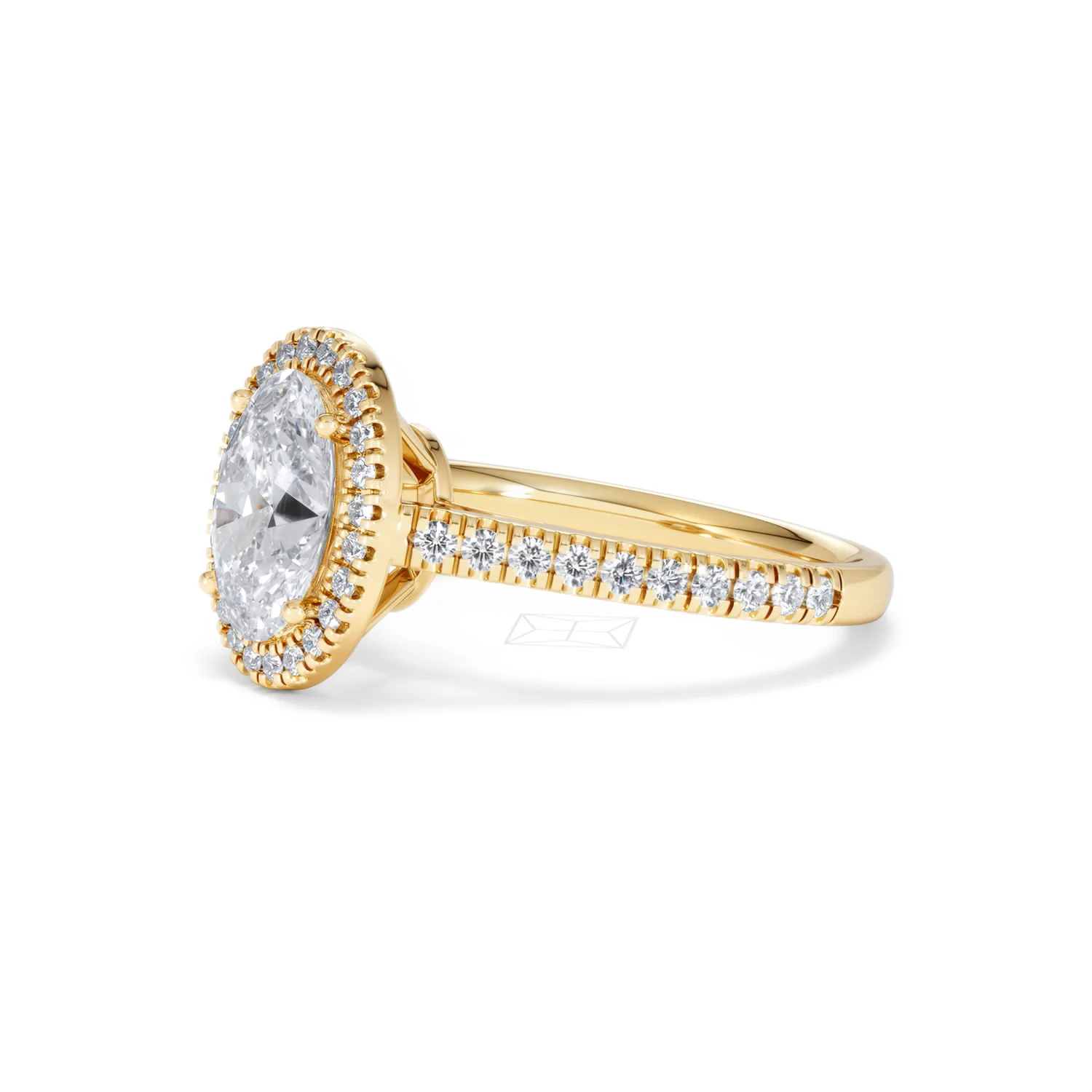 Georgina Lab Oval Diamond Halo Engagement Ring 18K Gold 2.05ct F/VS1 - Image 79