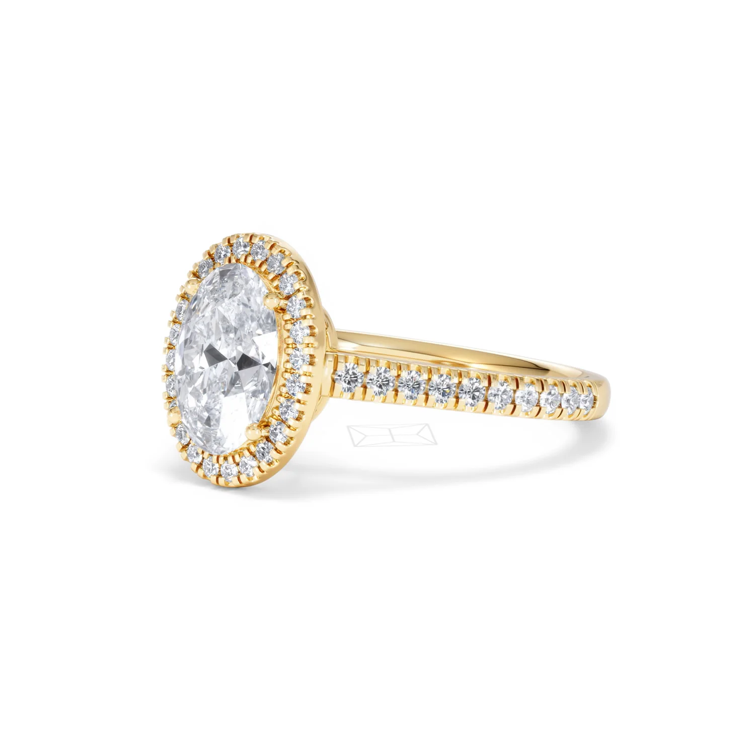 Georgina Lab Oval Diamond Halo Engagement Ring 18K Gold 2.05ct F/VS1 - Image 82