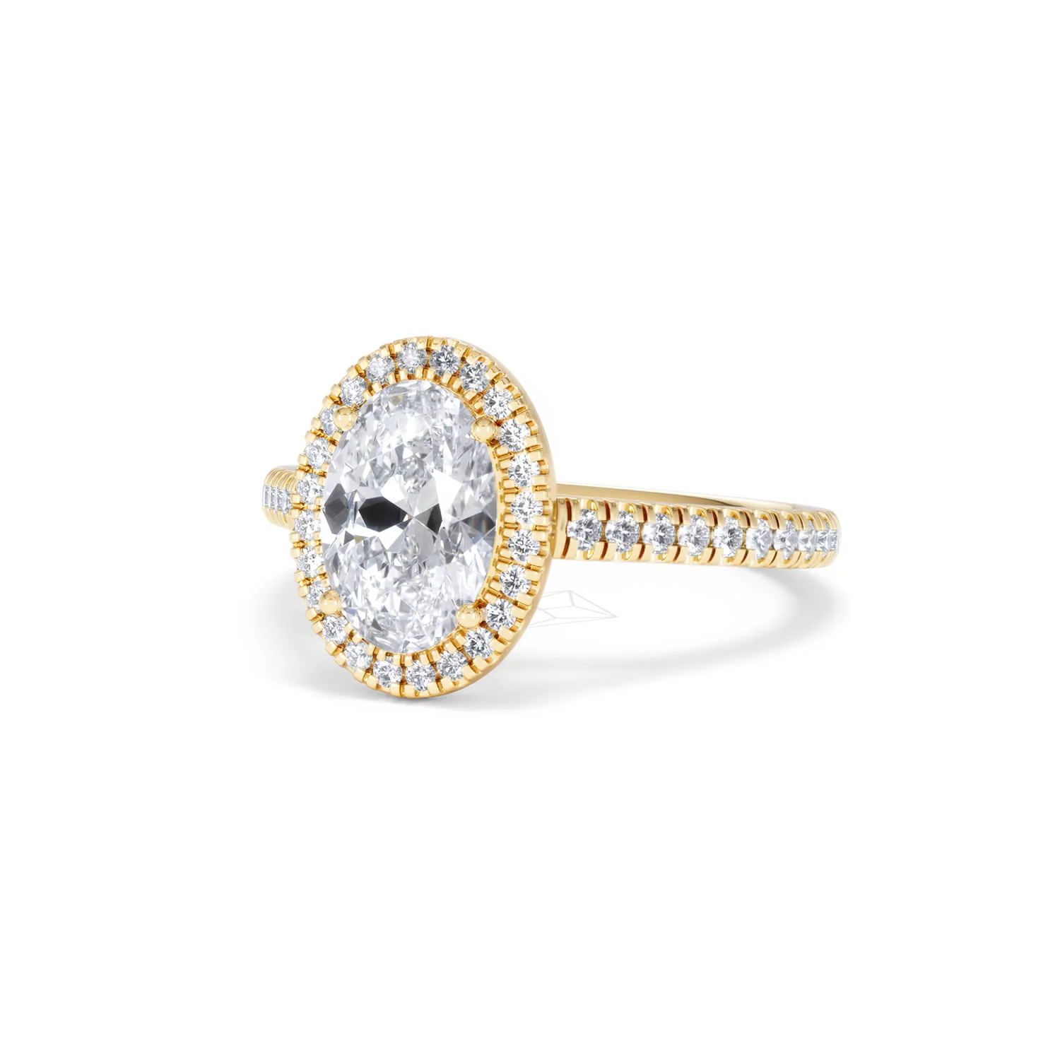 Georgina Lab Oval Diamond Halo Engagement Ring 18K Gold 2.05ct F/VS1 - Image 86