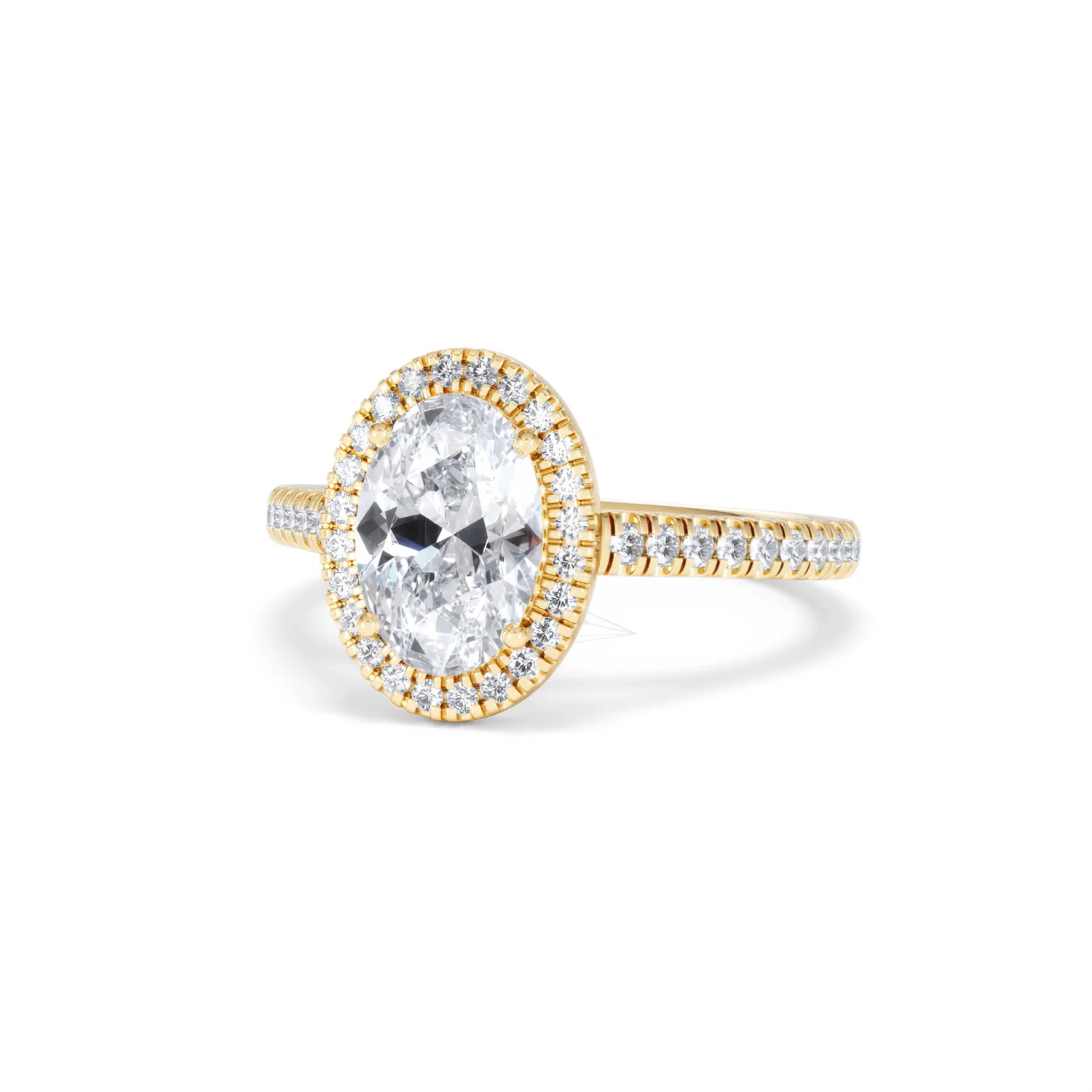 Georgina Lab Oval Diamond Halo Engagement Ring 18K Gold 2.05ct F/VS1 - Image 87