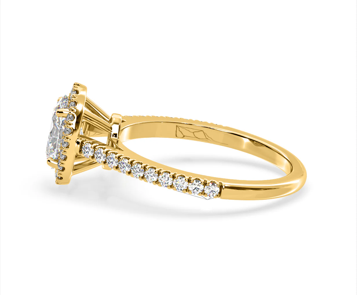 Georgina Lab Oval Diamond Halo Engagement Ring 18K Gold 2.55ct F/VS1 - Image 108