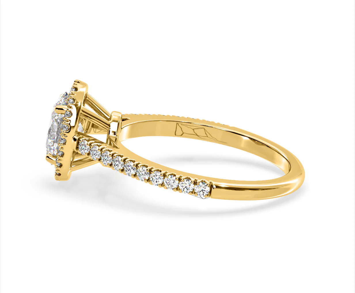 Georgina Lab Oval Diamond Halo Engagement Ring 18K Gold 2.55ct F/VS1 - Image 109