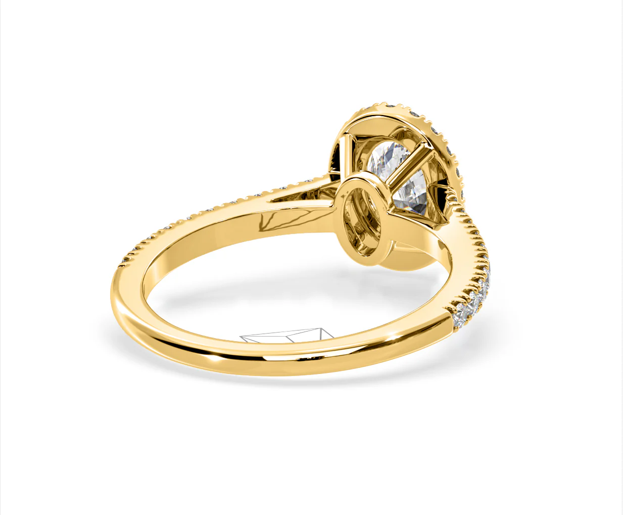 Georgina Lab Oval Diamond Halo Engagement Ring 18K Gold 2.55ct F/VS1 - Image 133