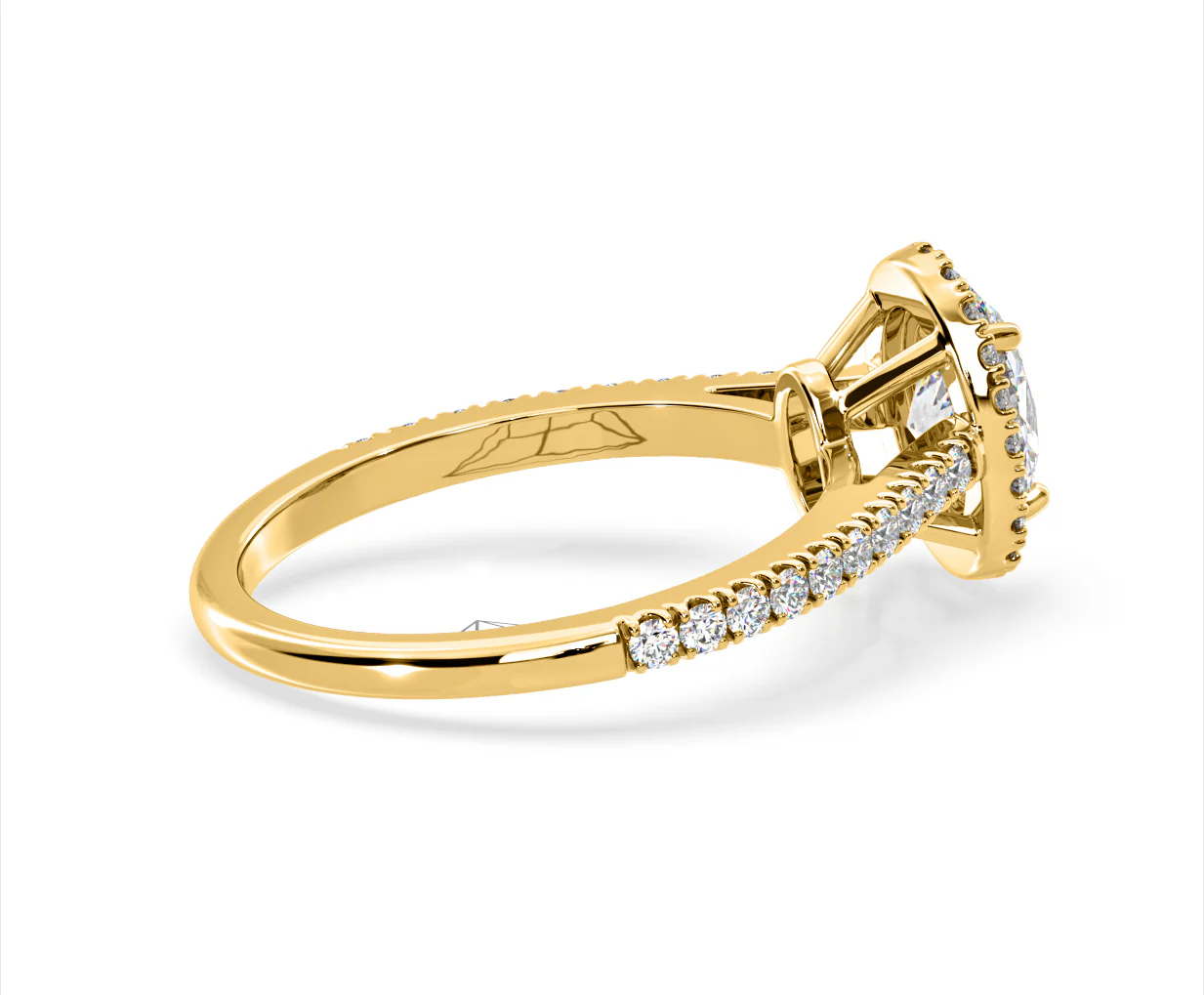 Georgina Lab Oval Diamond Halo Engagement Ring 18K Gold 2.55ct F/VS1 - Image 142