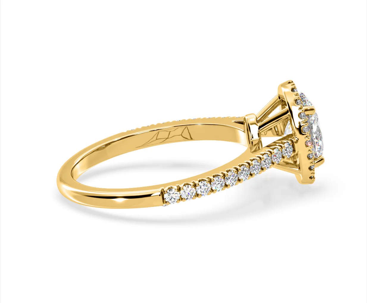 Georgina Lab Oval Diamond Halo Engagement Ring 18K Gold 2.55ct F/VS1 - Image 145