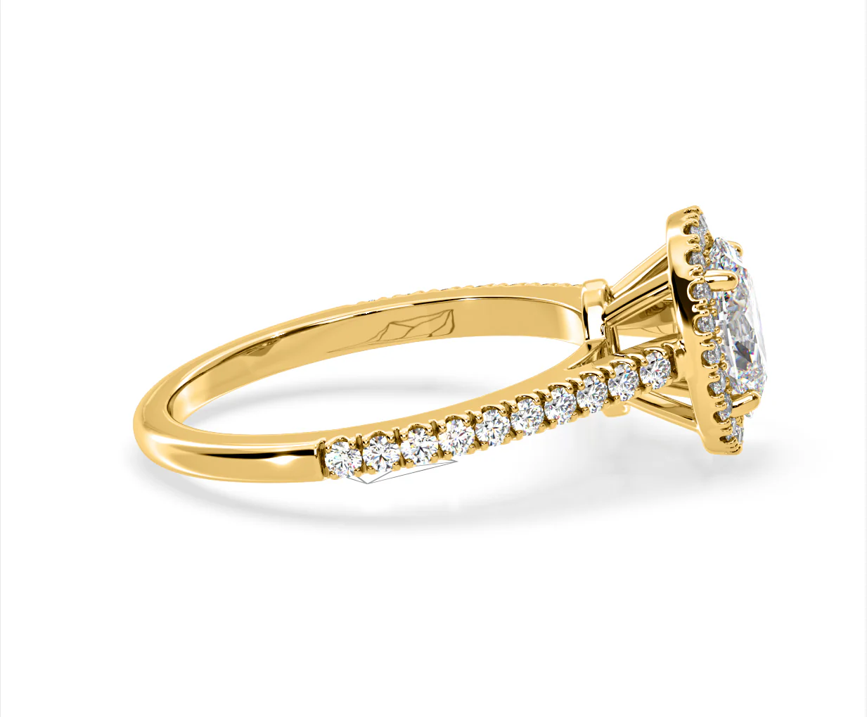 Georgina Lab Oval Diamond Halo Engagement Ring 18K Gold 2.55ct F/VS1 - Image 148