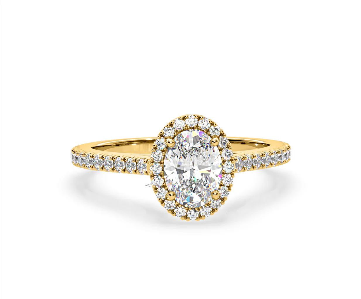 Georgina Lab Oval Diamond Halo Engagement Ring 18K Gold 2.55ct F/VS1 - Image 166