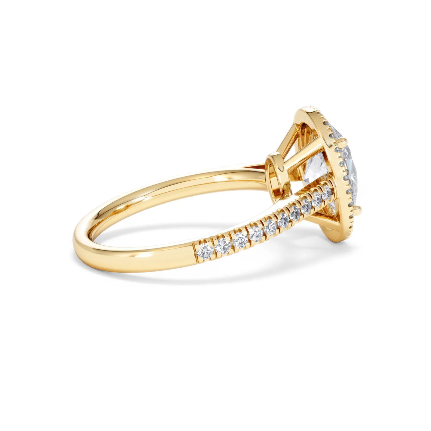 Georgina Lab Oval Diamond Halo Engagement Ring 18K Gold 2.55ct F/VS1 - Image 36