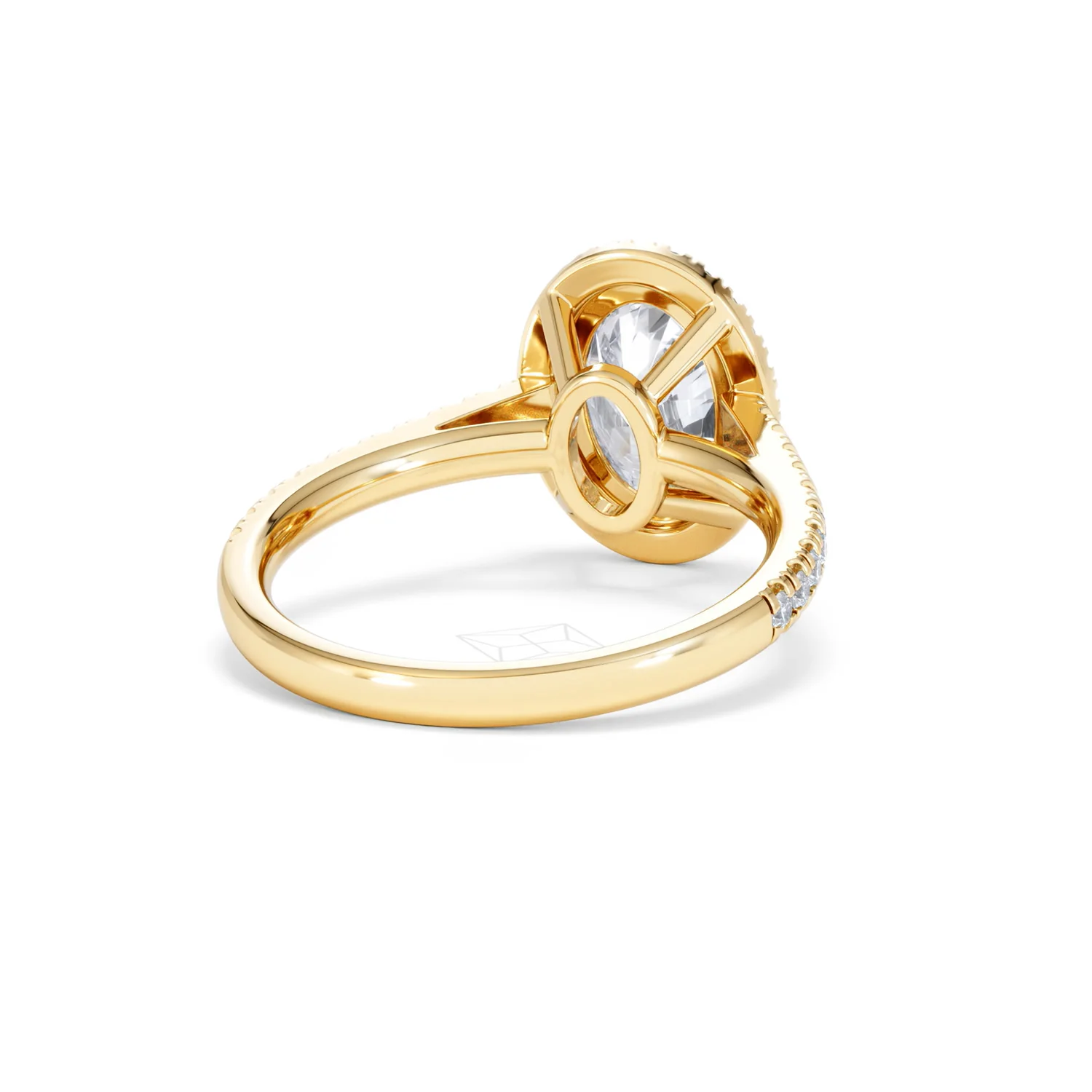 Georgina Lab Oval Diamond Halo Engagement Ring 18K Gold 2.55ct F/VS1 - Image 47