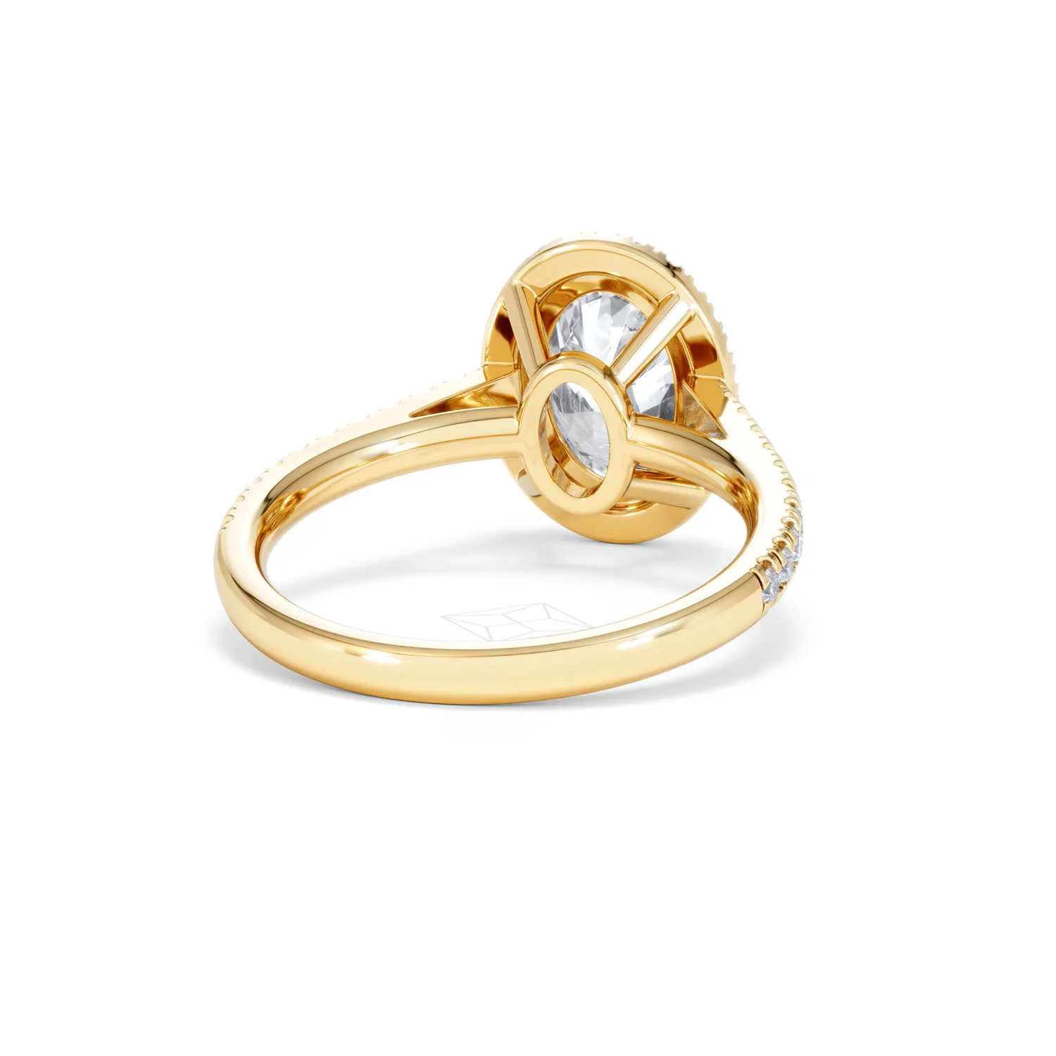 Georgina Lab Oval Diamond Halo Engagement Ring 18K Gold 2.55ct F/VS1 - Image 48