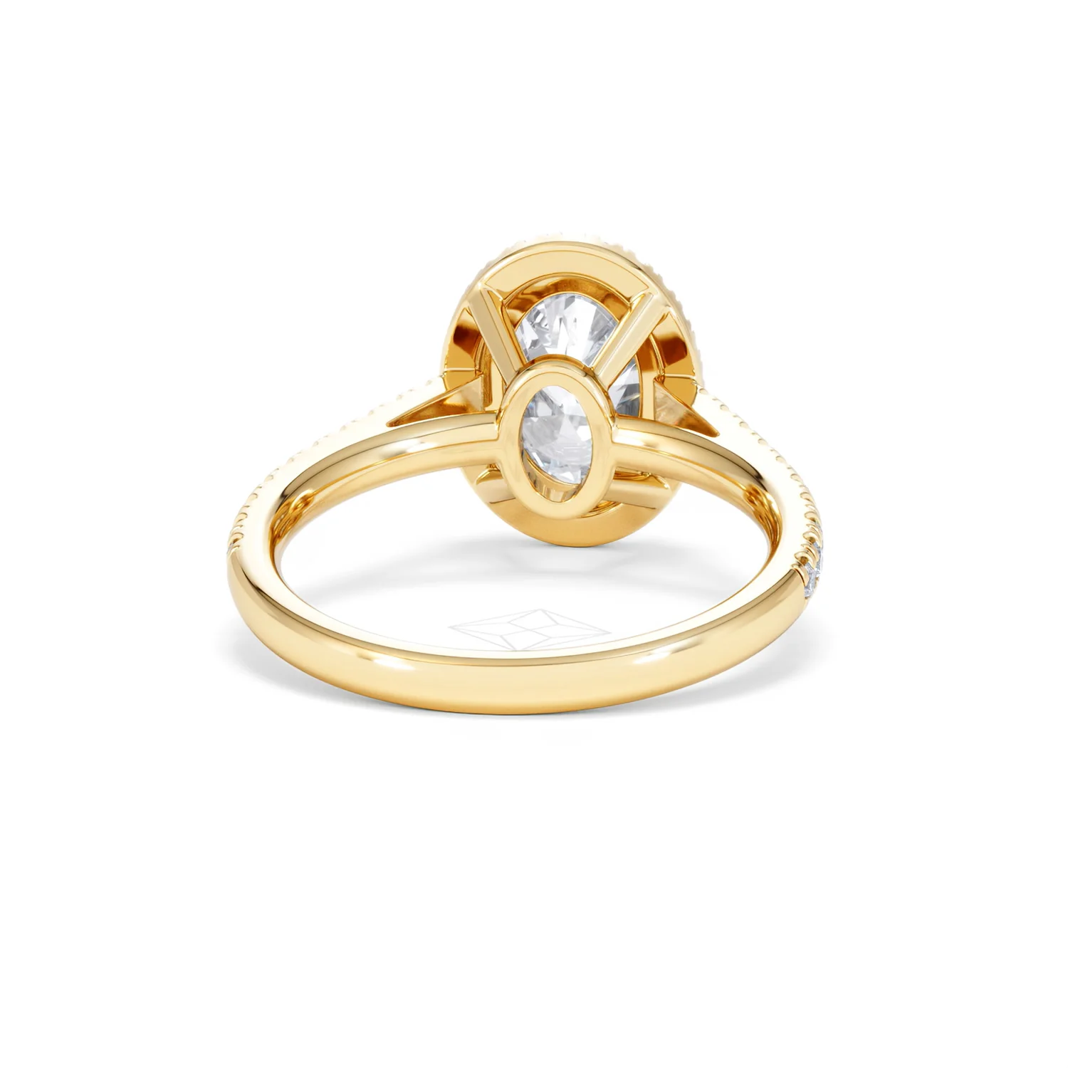 Georgina Lab Oval Diamond Halo Engagement Ring 18K Gold 2.55ct F/VS1 - Image 50