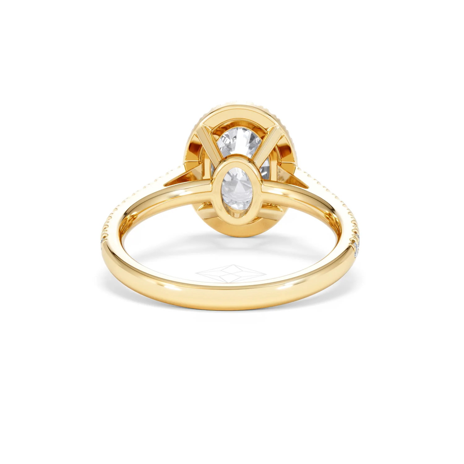 Georgina Lab Oval Diamond Halo Engagement Ring 18K Gold 2.55ct F/VS1 - Image 51